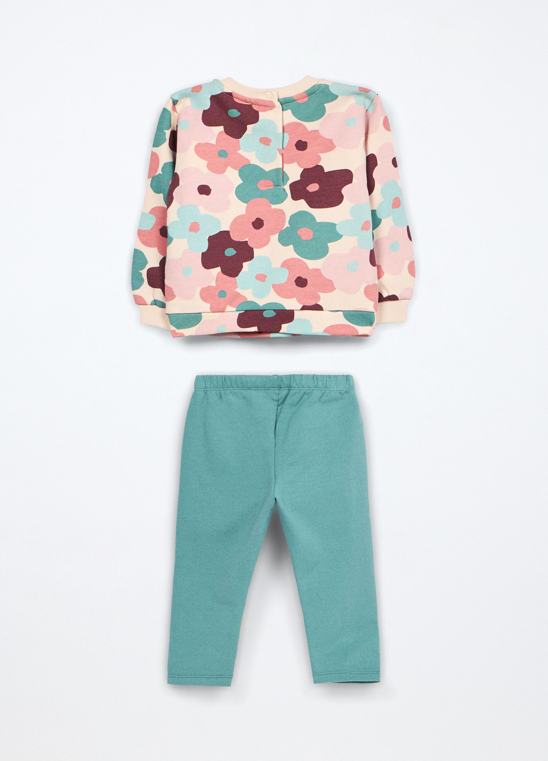 Jogging set in puro cotone fleece neonata_1