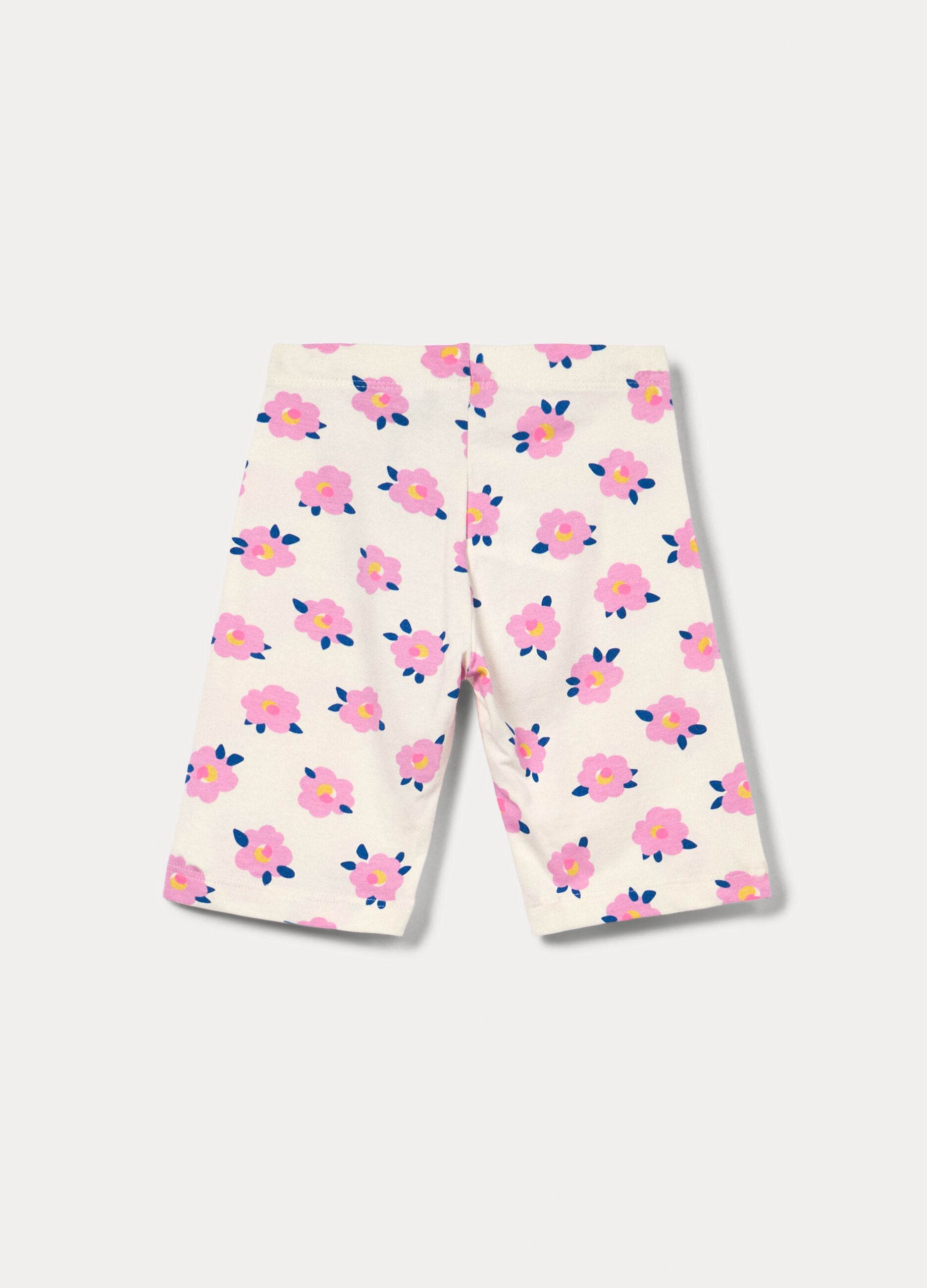 Leggings corti in jersey di cotone stretch bambina_1