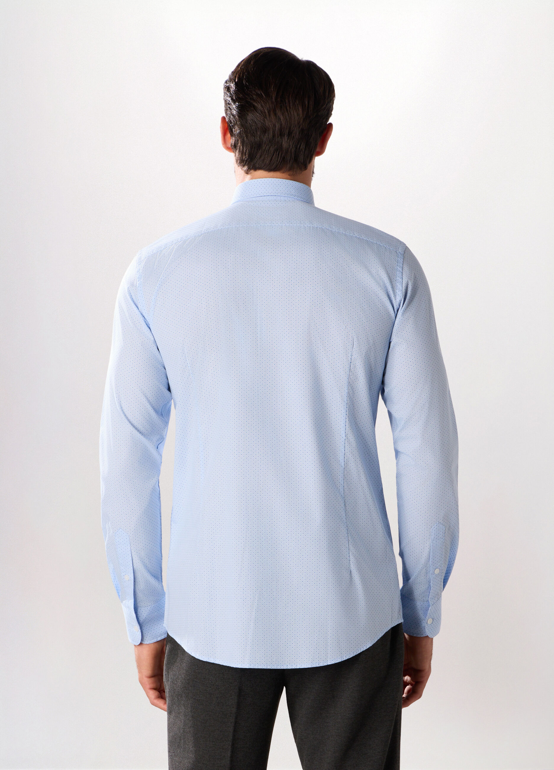 Camicia slim fit con stampa uomo_1