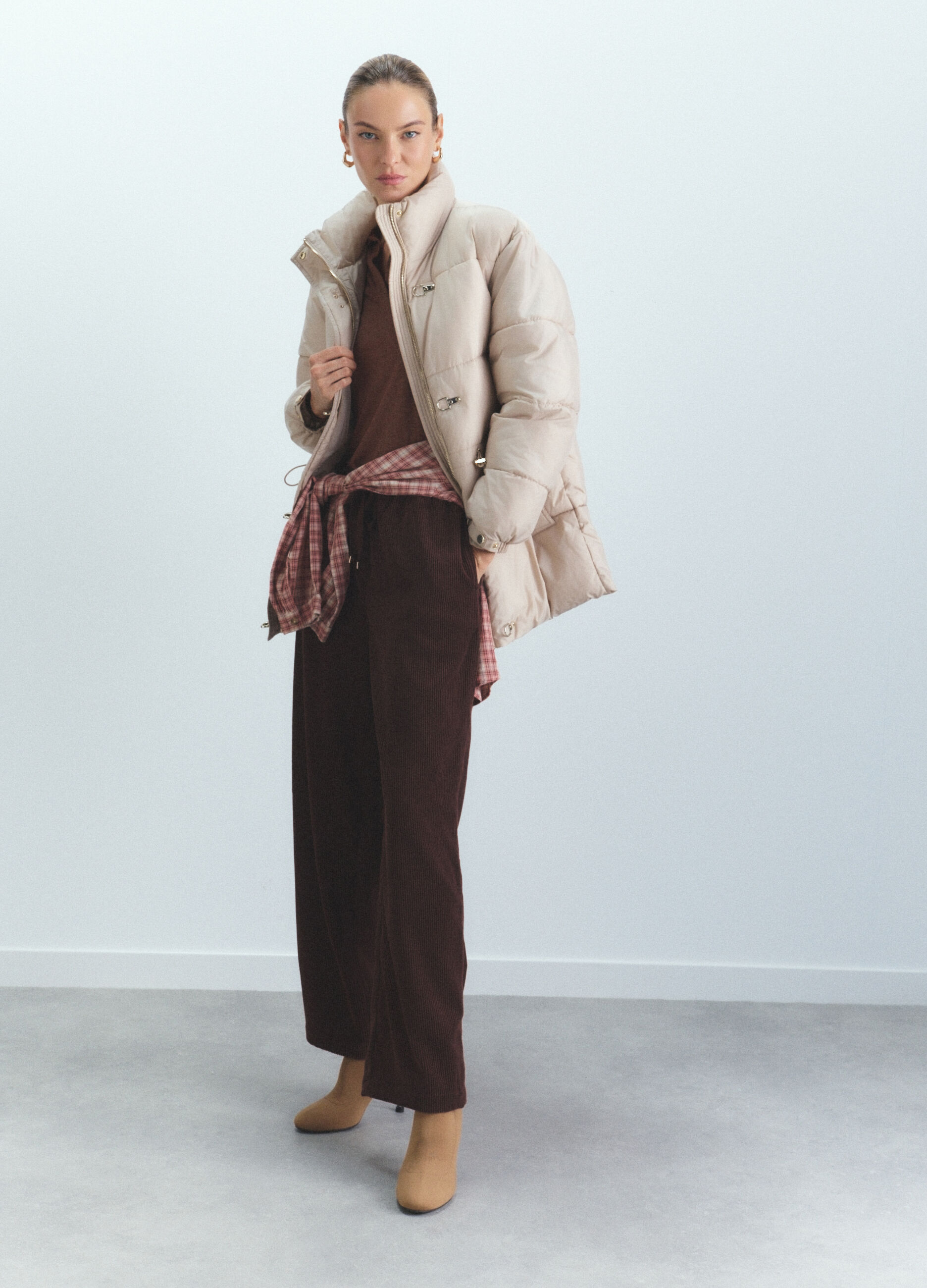 Jogger Fit Regular in costina di velluto donna_0