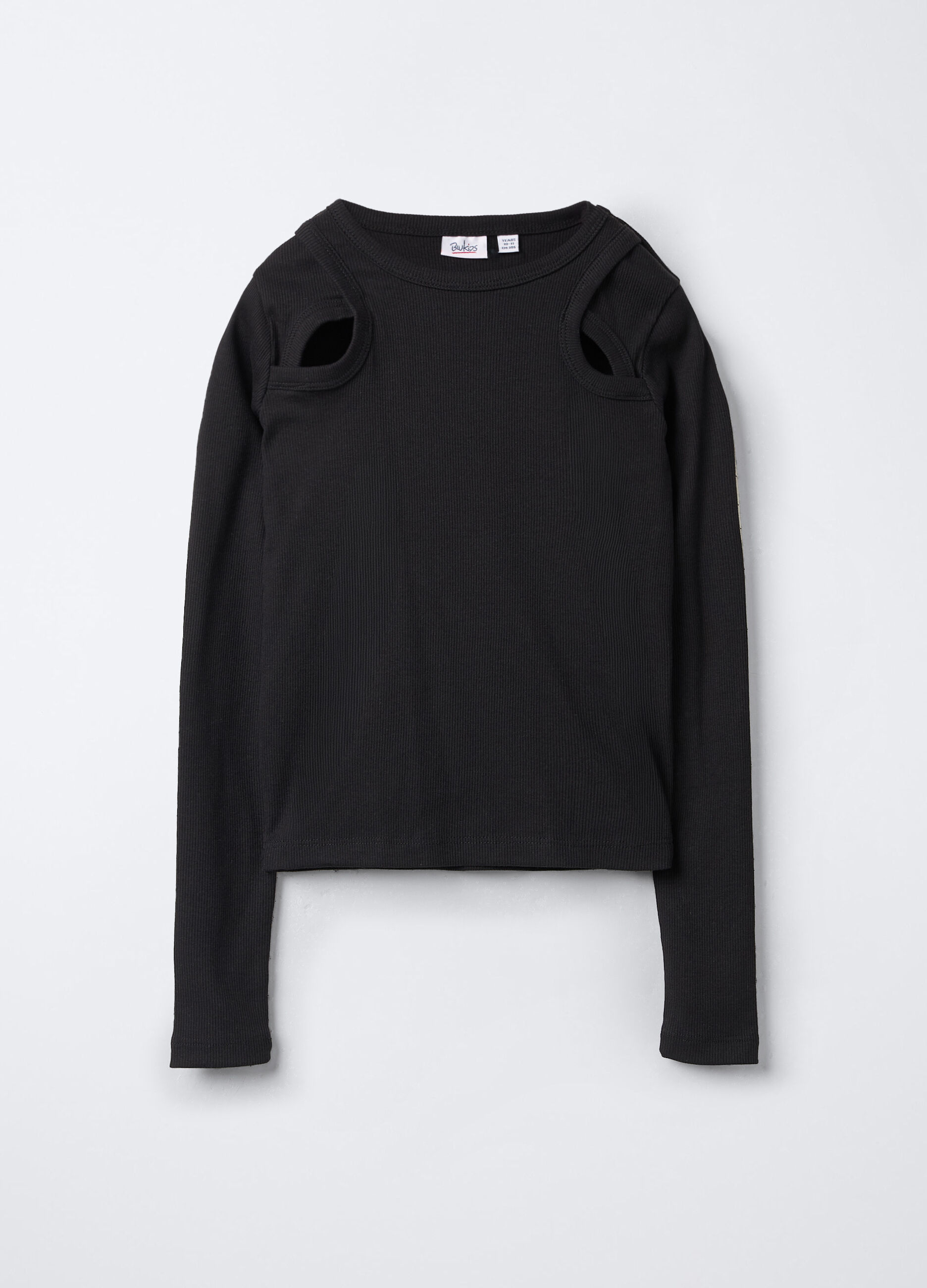 T-shirt in costina di cotone stretch Fit Slim ragazza_0