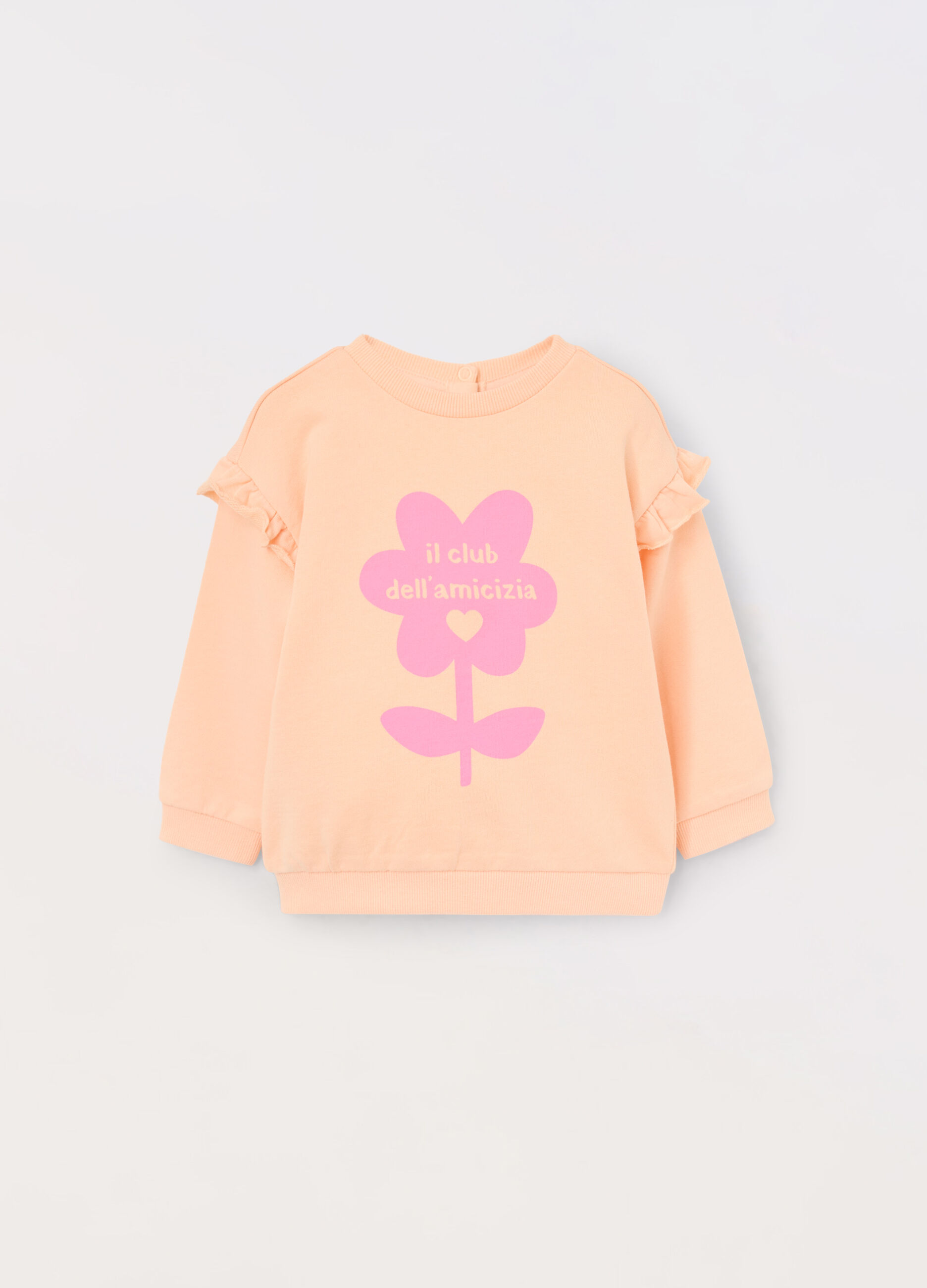Felpa in french terry di puro cotone neonata_0