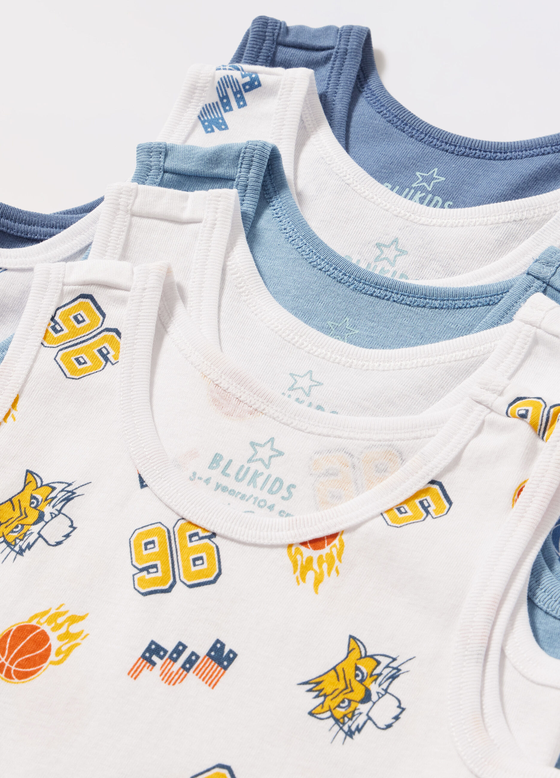 Pack 5 canotte in puro cotone bambino_1
