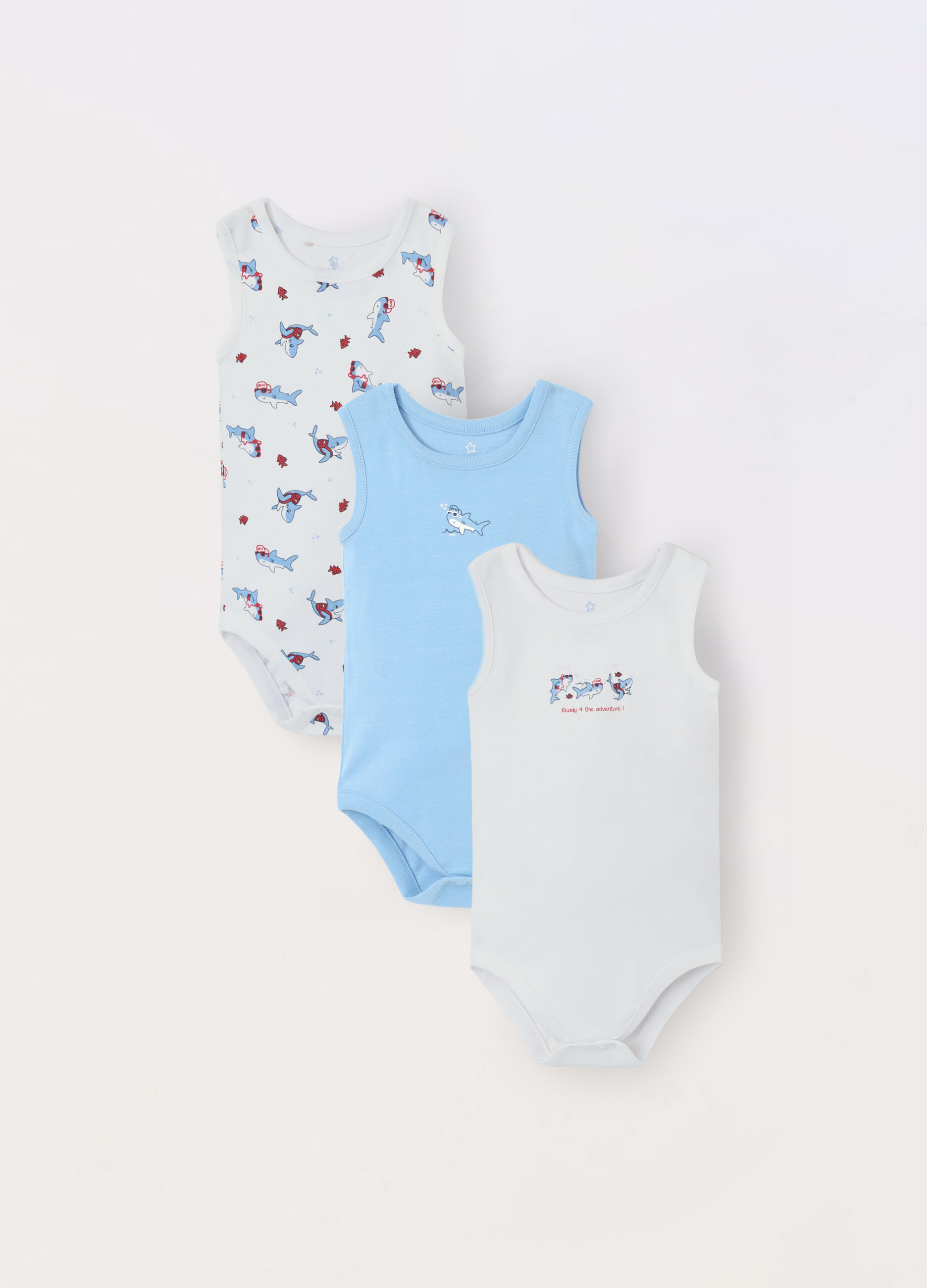Pack 3 body in puro cotone neonato_0