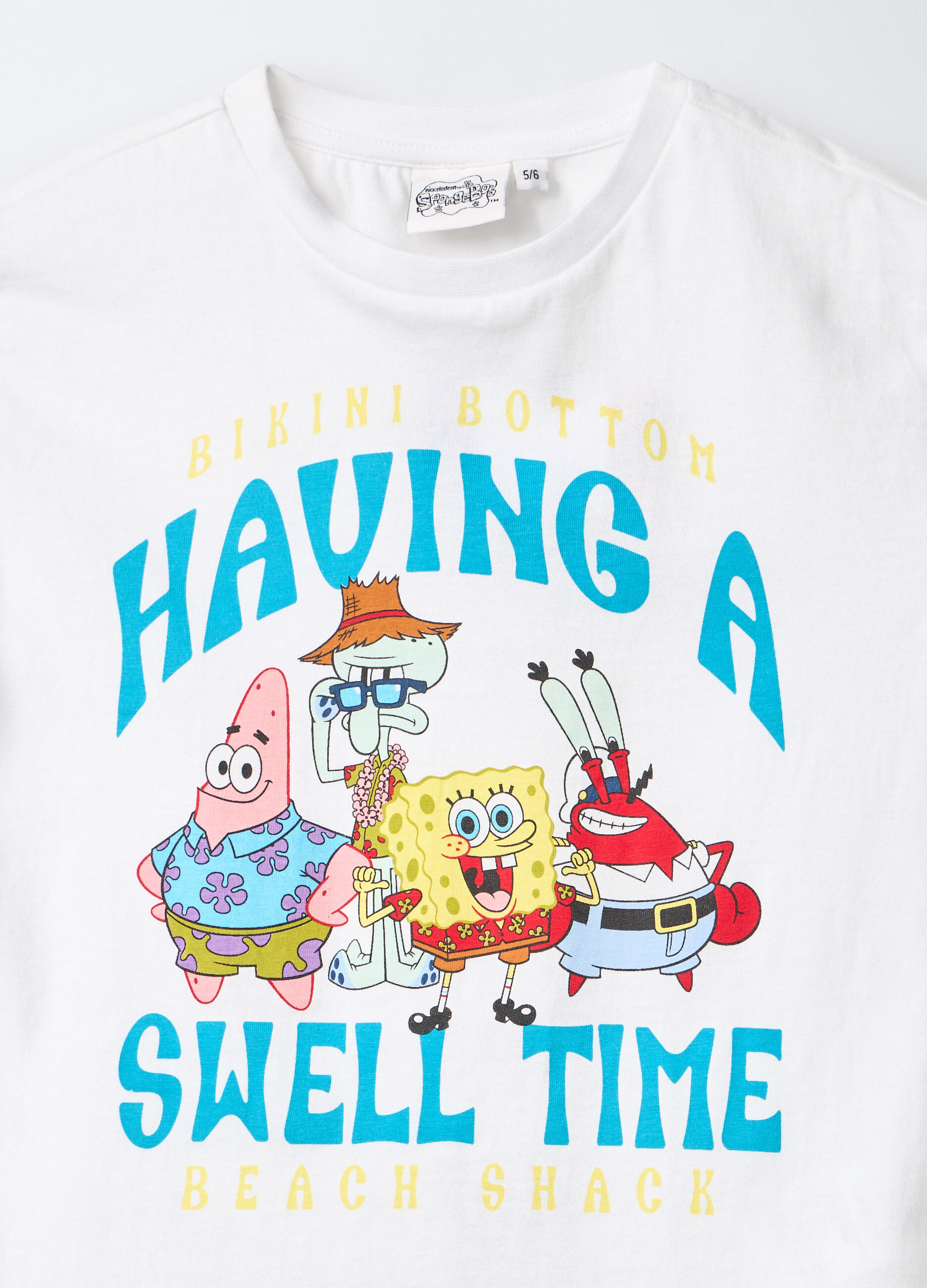Set pigiama corto Sponge Bob in jersey di puro cotone bambino_2