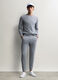 Jogger slim fit in felpa di cotone uomo_0