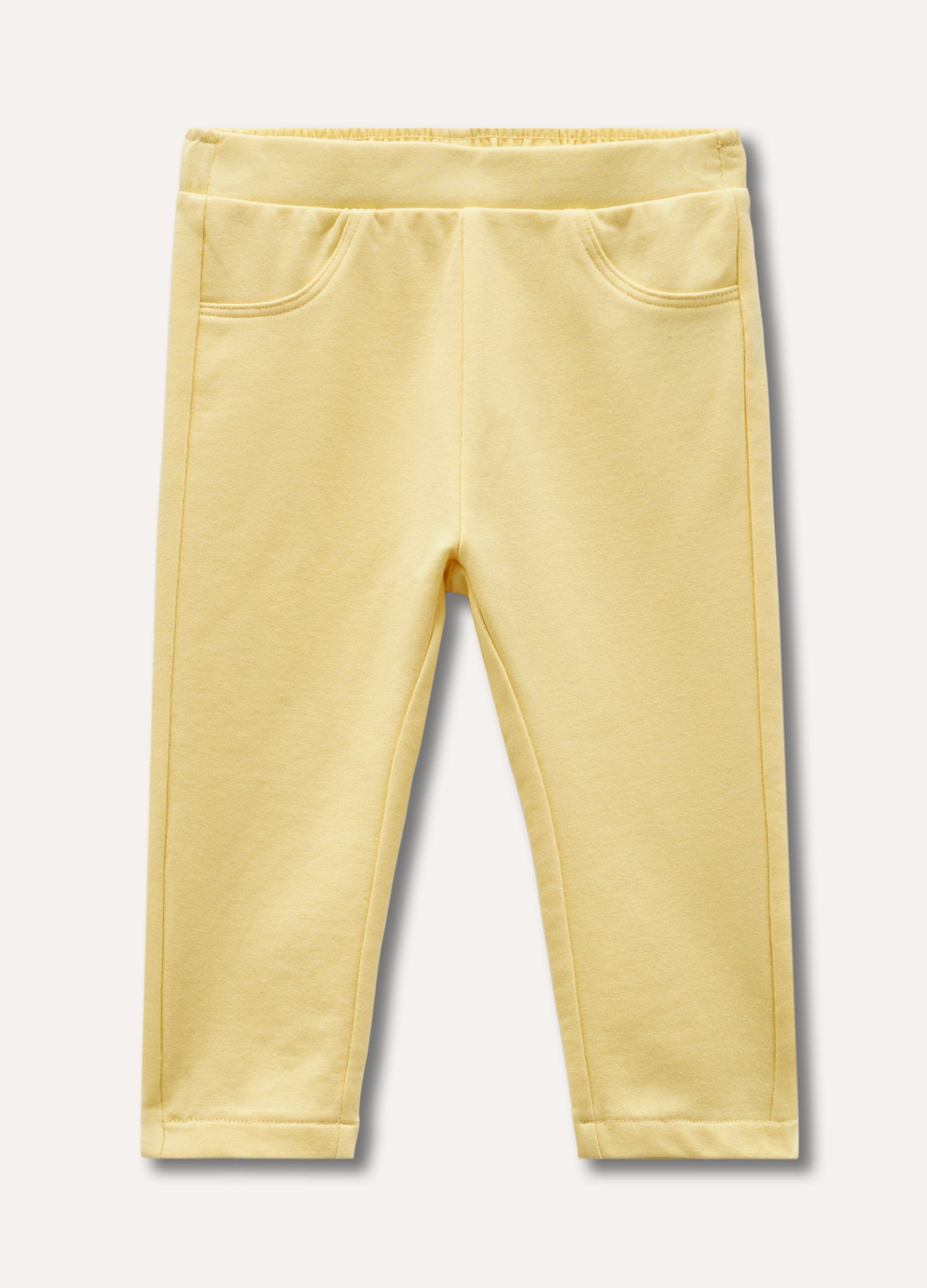 Pantaloni in cotone stretch neonata_0