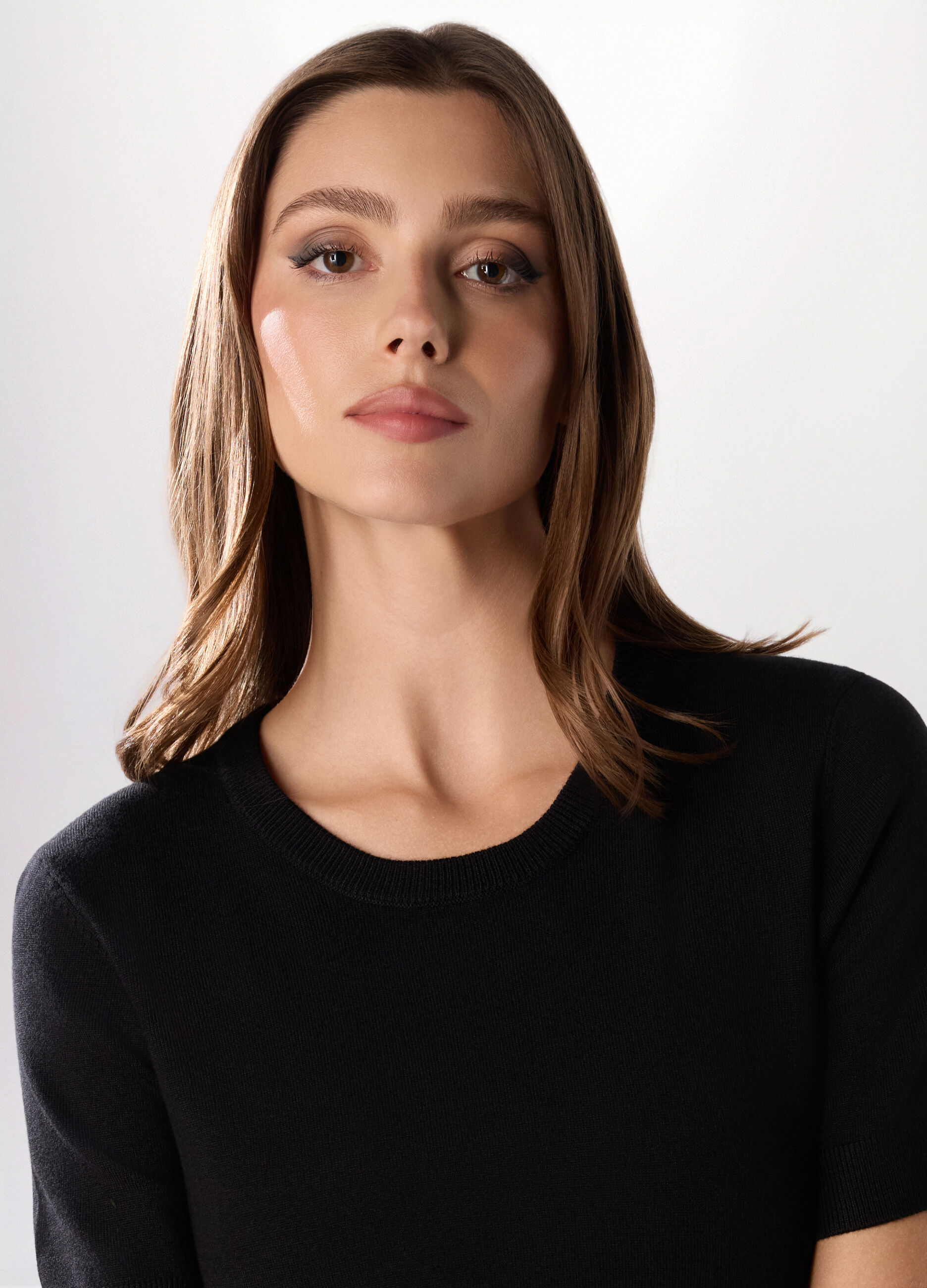 Tricot a maniche corte in misto viscosa donna_2