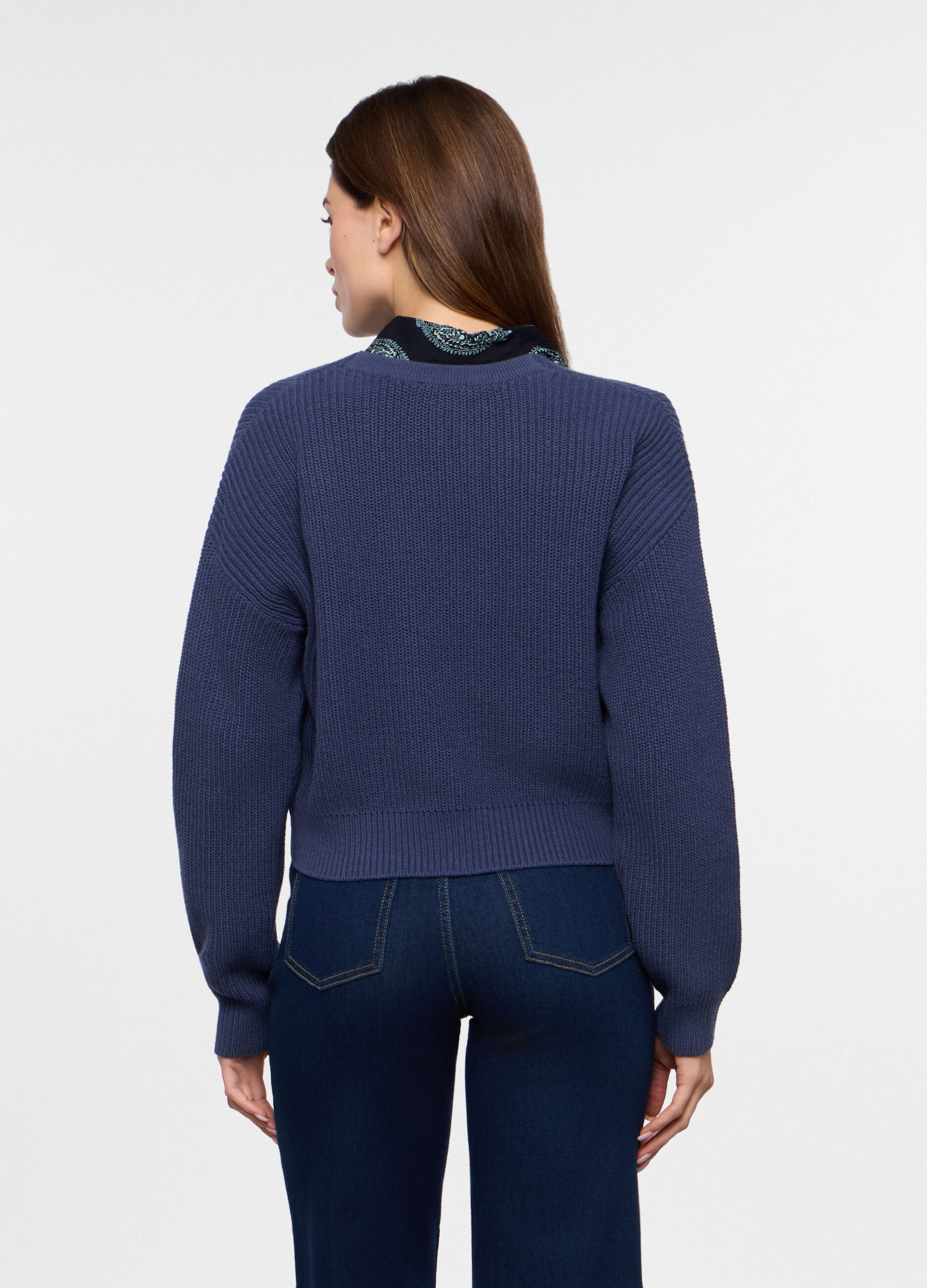 Cardigan tricot misto cotone donna_1