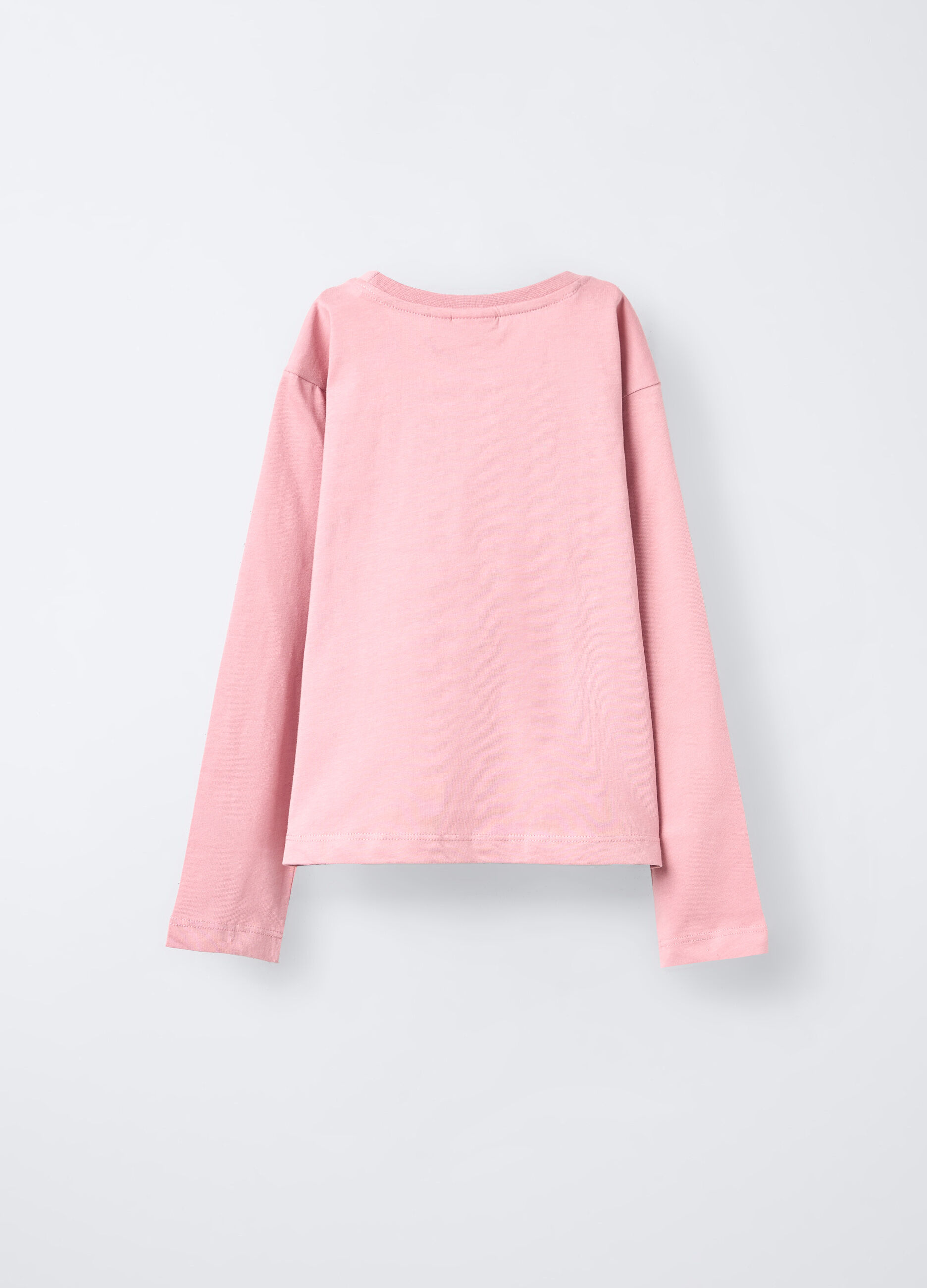 T-shirt in jersey di cotone stretch Box Fit bambina_1
