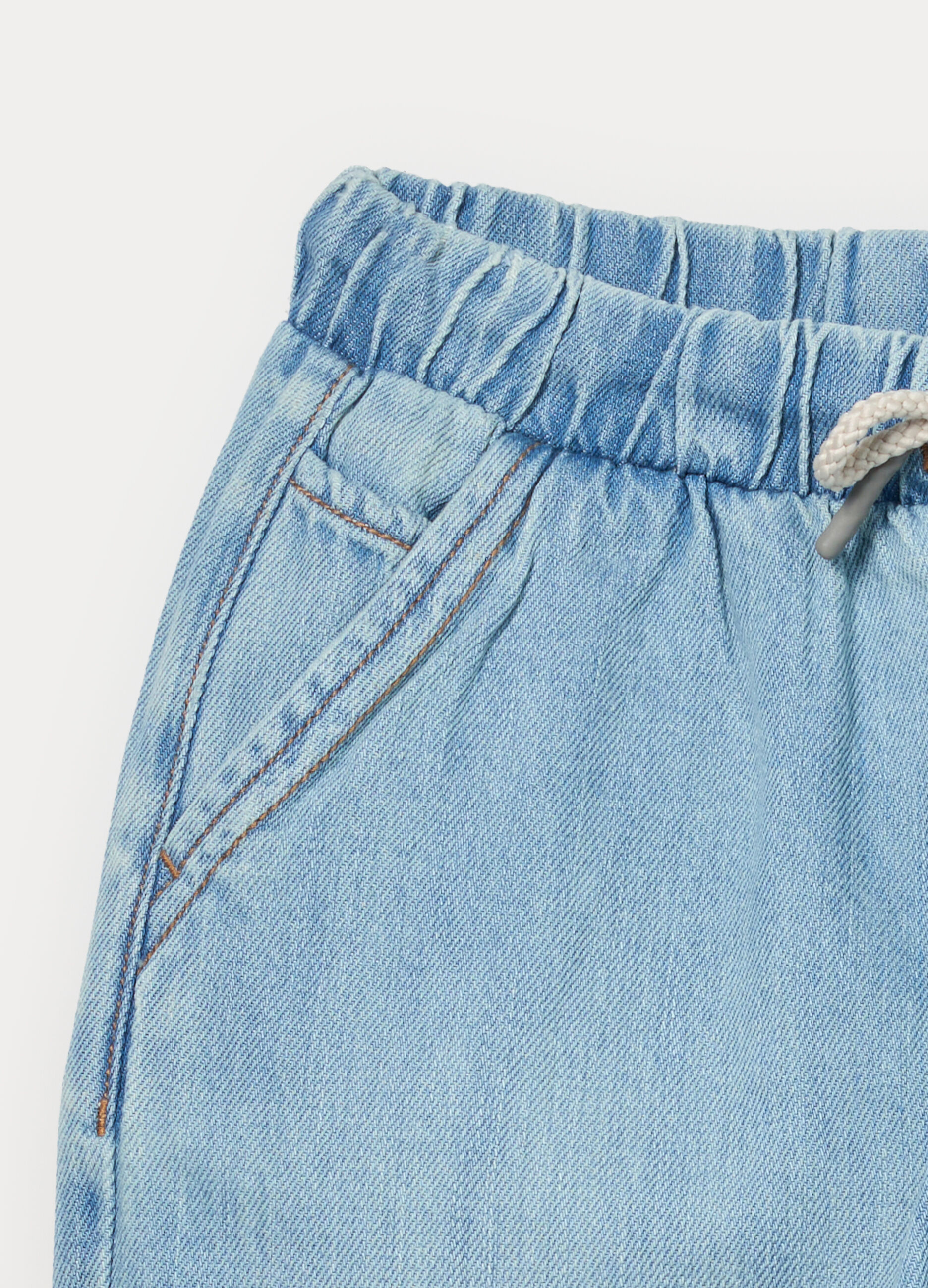 Jogger in denim misto cotone bambino_2