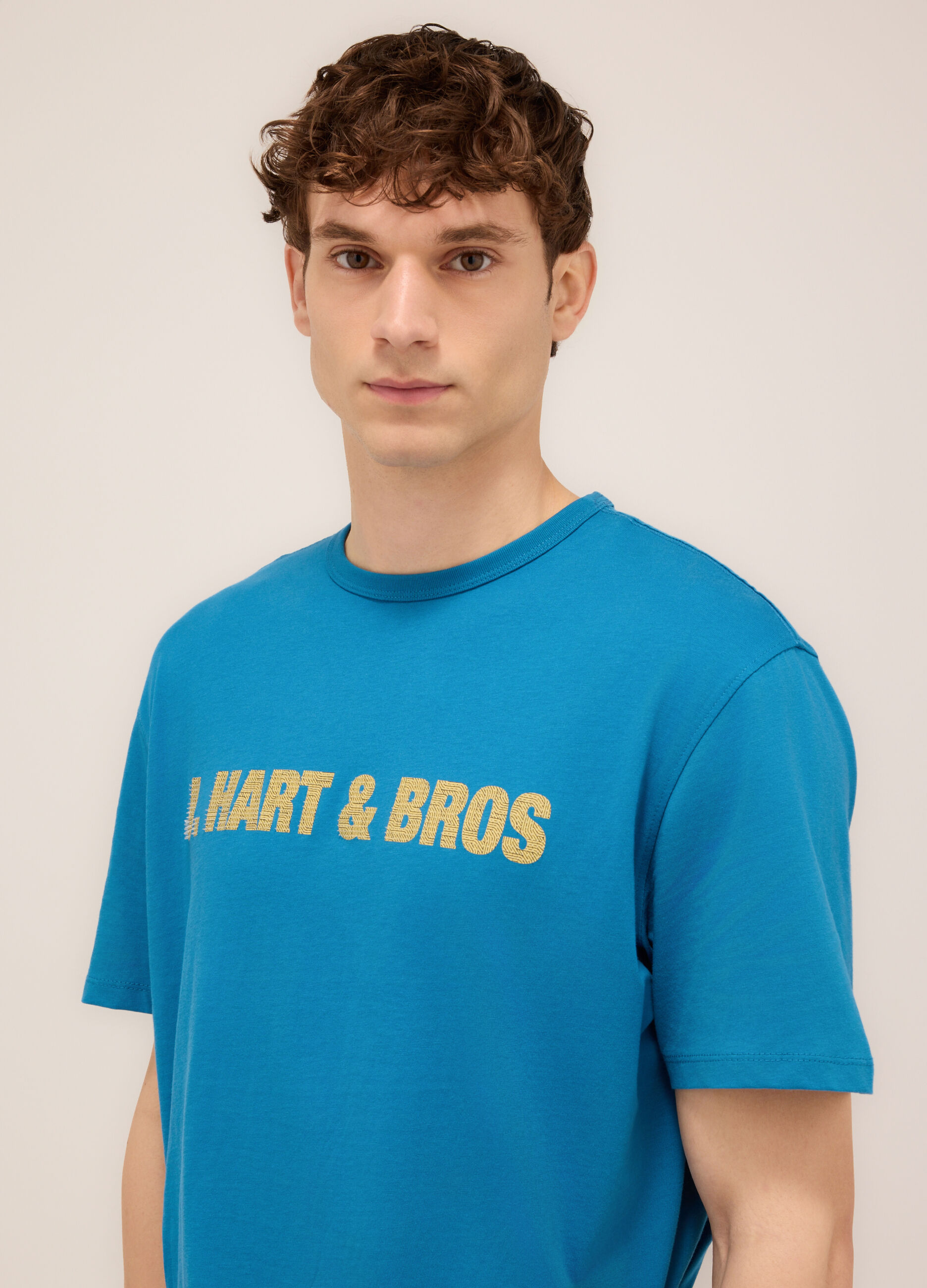 T-shirt girocollo con logo uomo_2