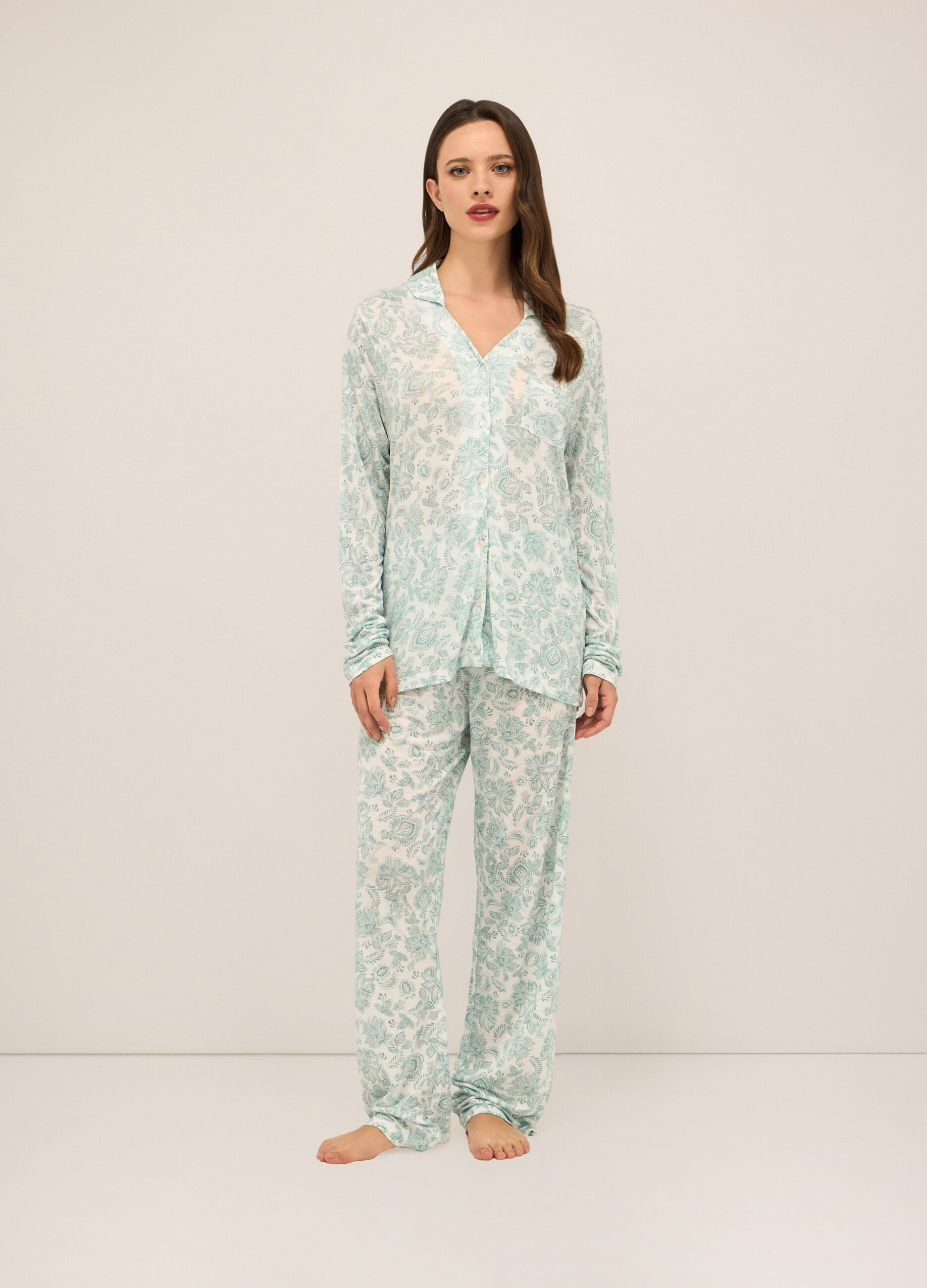 Set pigiama in pura viscosa donna_0