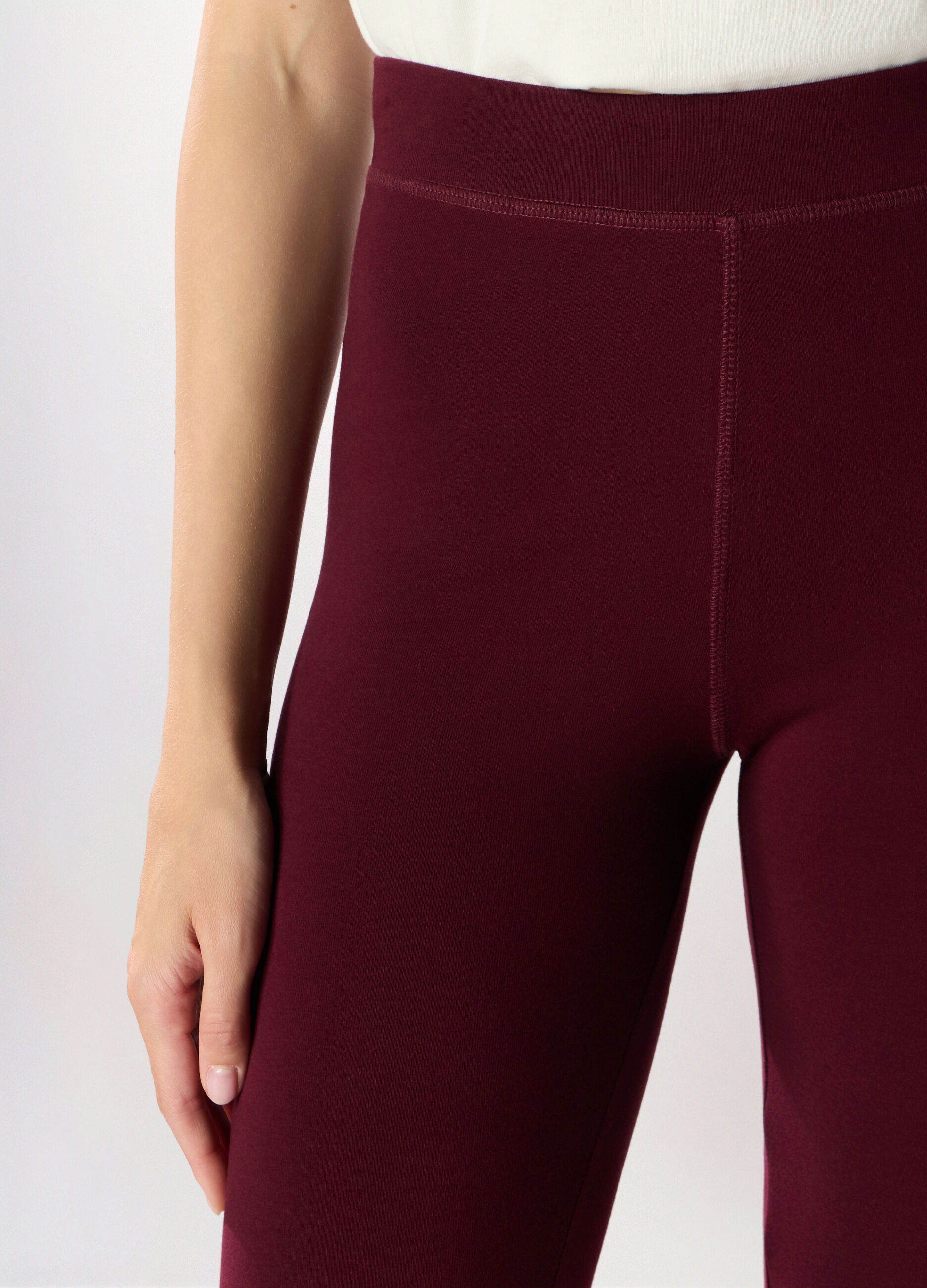 Leggings in jersey di cotone stretch donna Holistic fitness_2