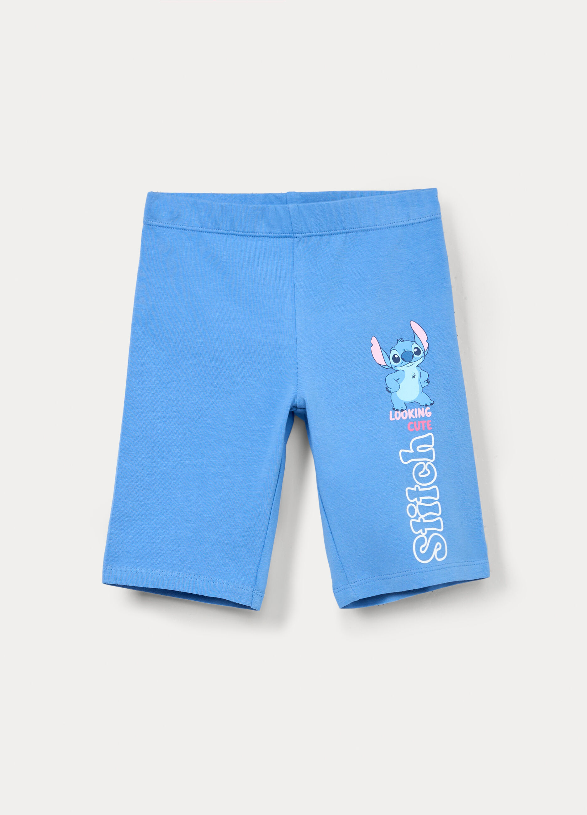 Leggings Disney corti fit slim in jersey di cotone stretch bambina_0