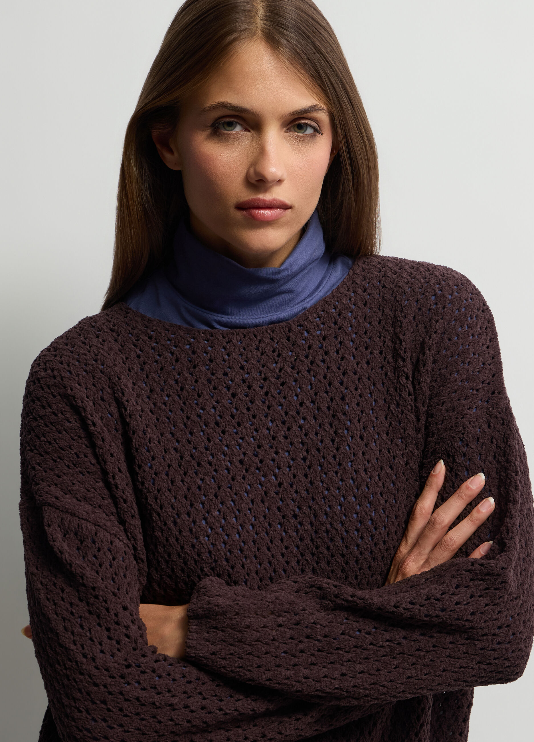 Maglione girocollo operato donna_2