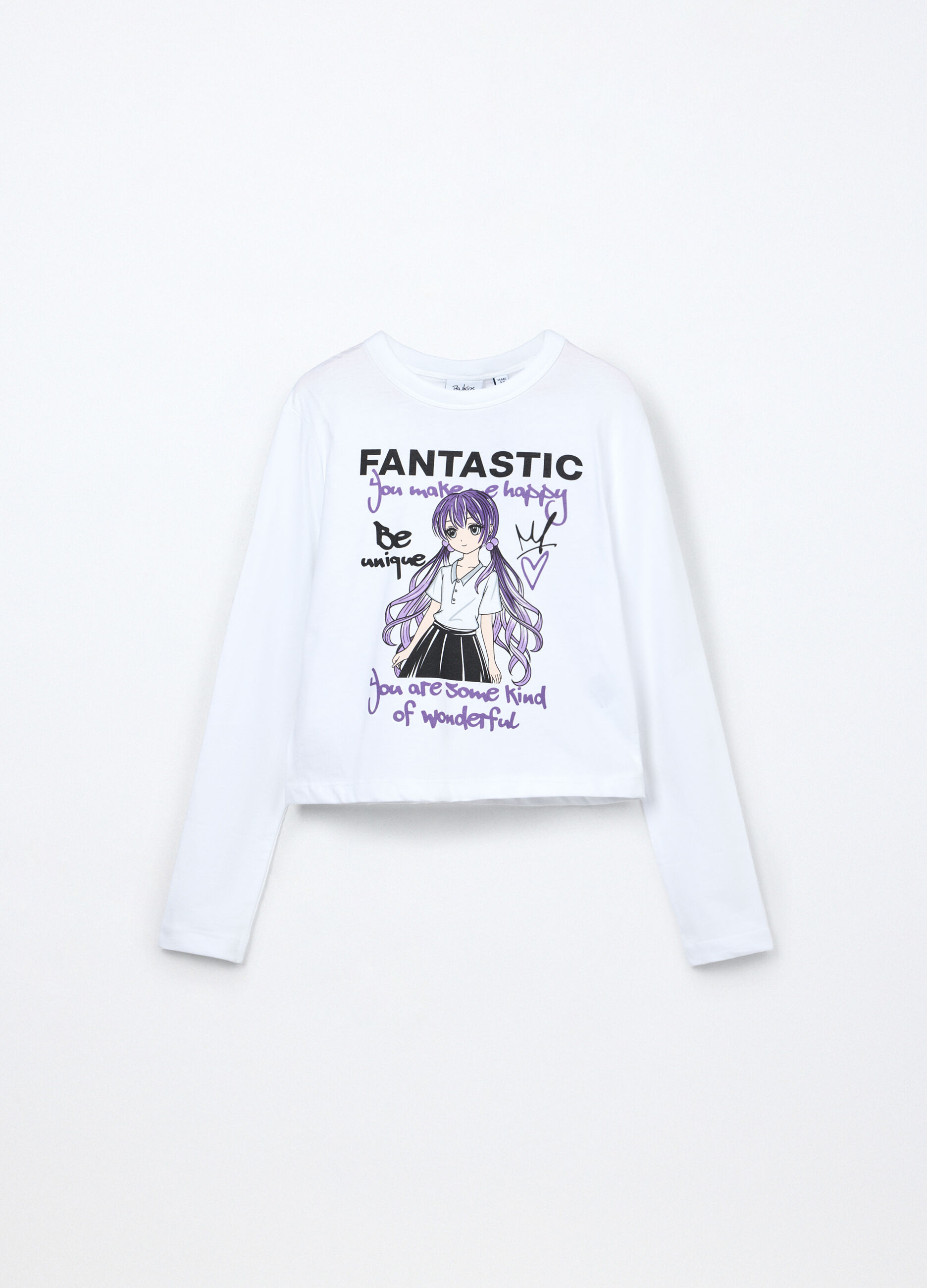 T-shirt in jersey di puro cotone ragazza_0