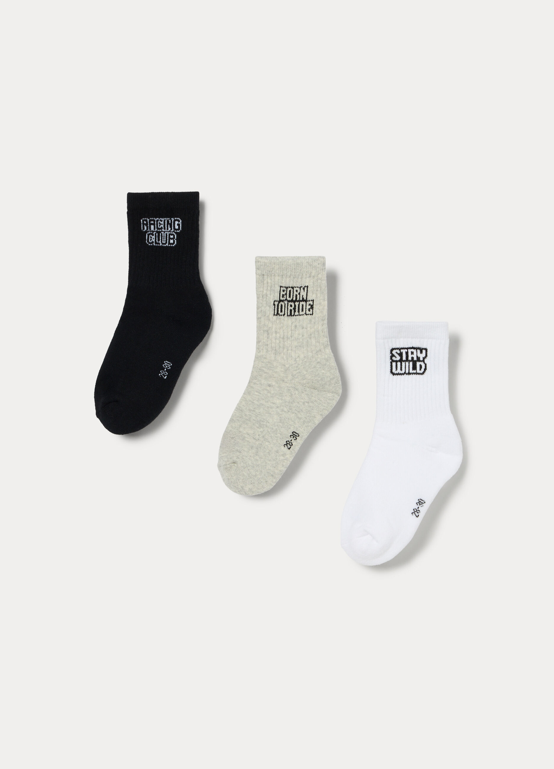 Pack 3 calze corte in spugna misto cotone _0