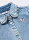 Camicia in denim di puro cotone neonata_1