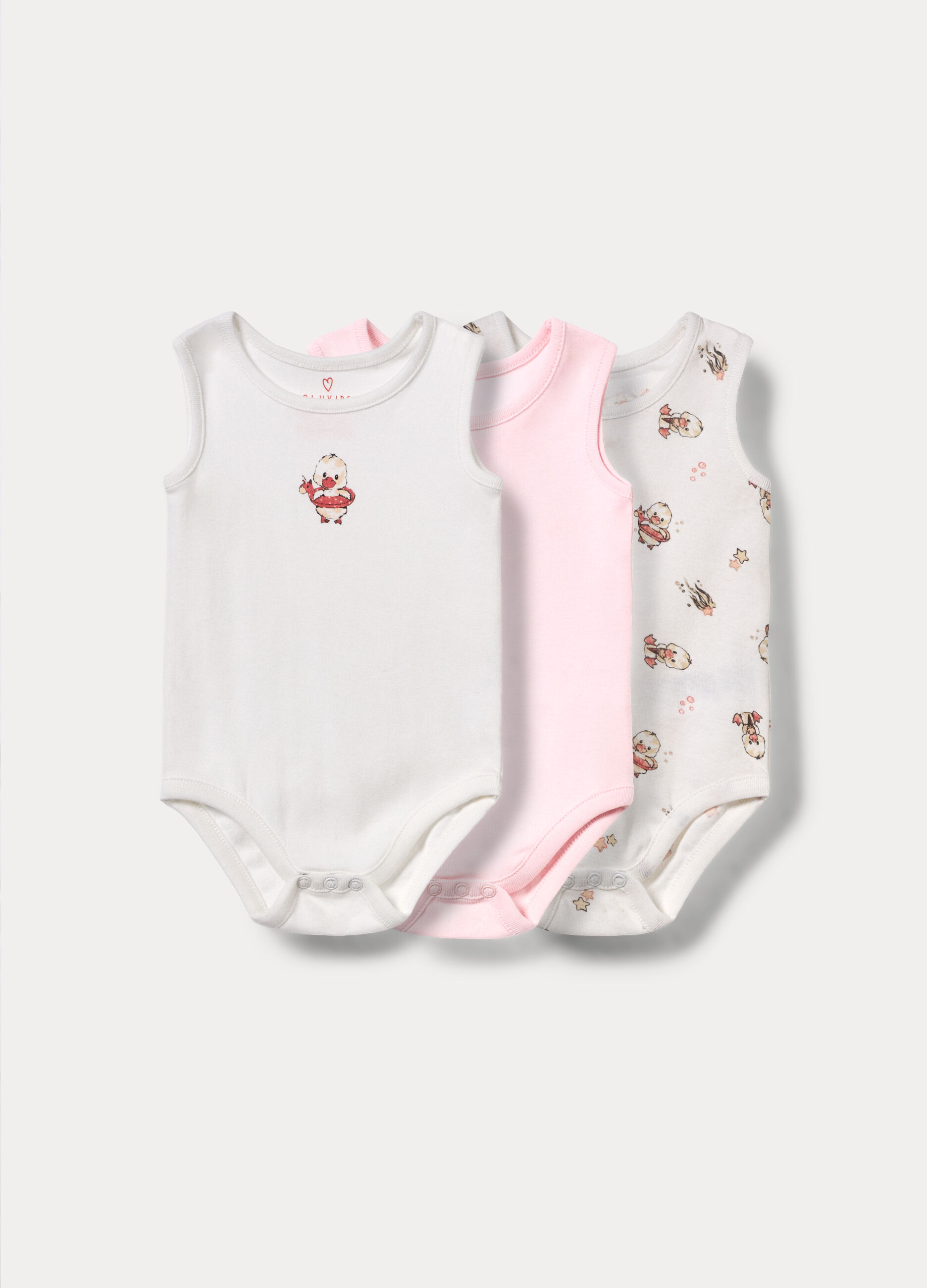 Pack 3 body in costina di puro cotone _0
