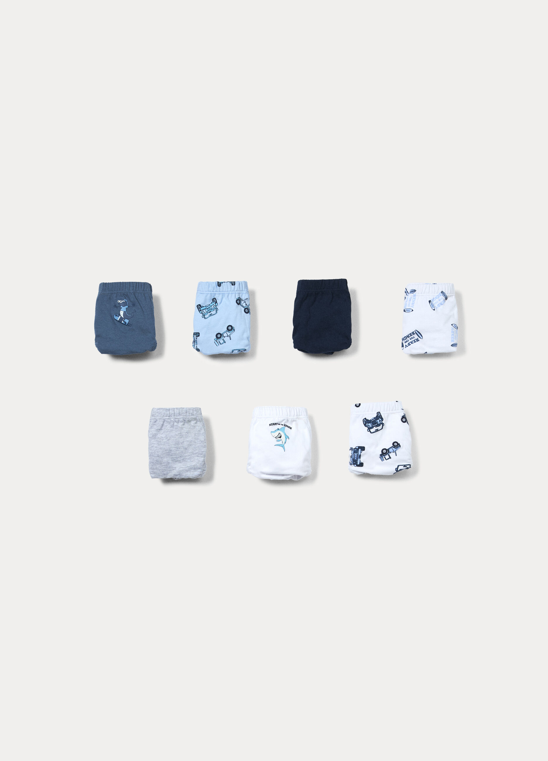 Pack 7 slip in jersey di cotone stretch bambino_3