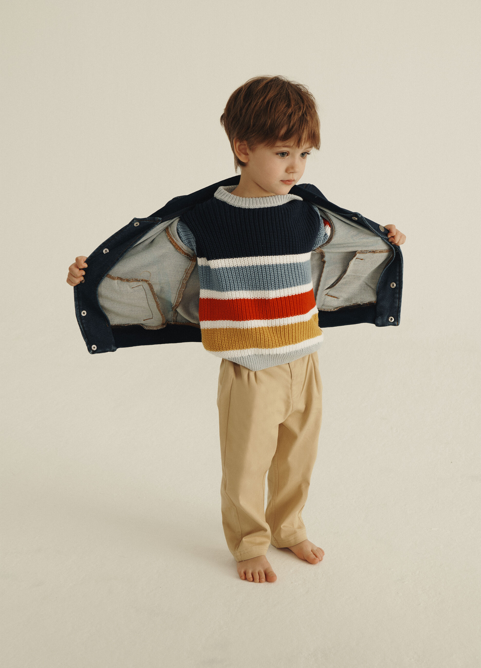 Pantaloni in twill di cotone stretch IANA neonato_0