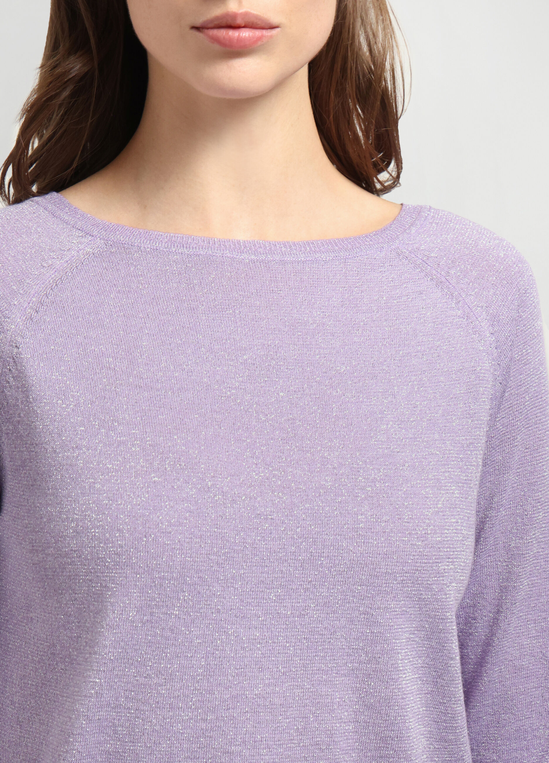 Tricot misto viscosa con filo lurex donna_2