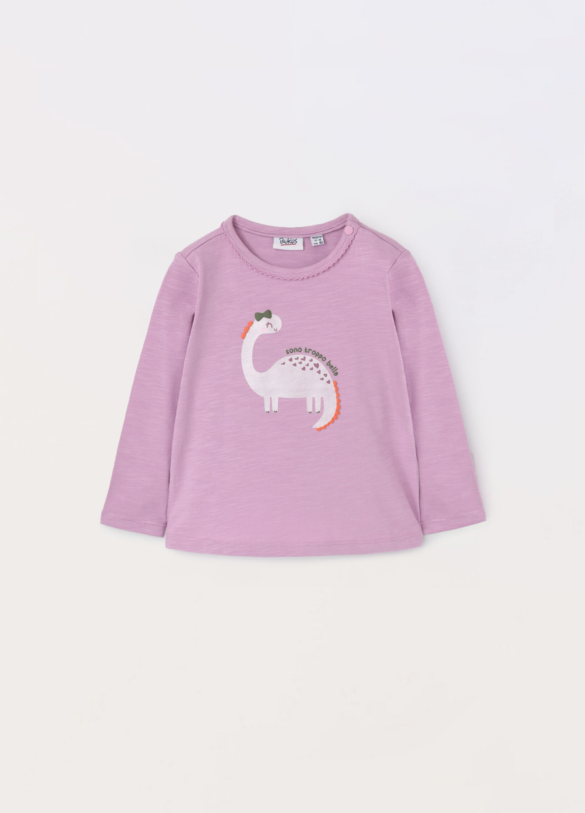 T-shirt in jersey di cotone stretch neonata_0