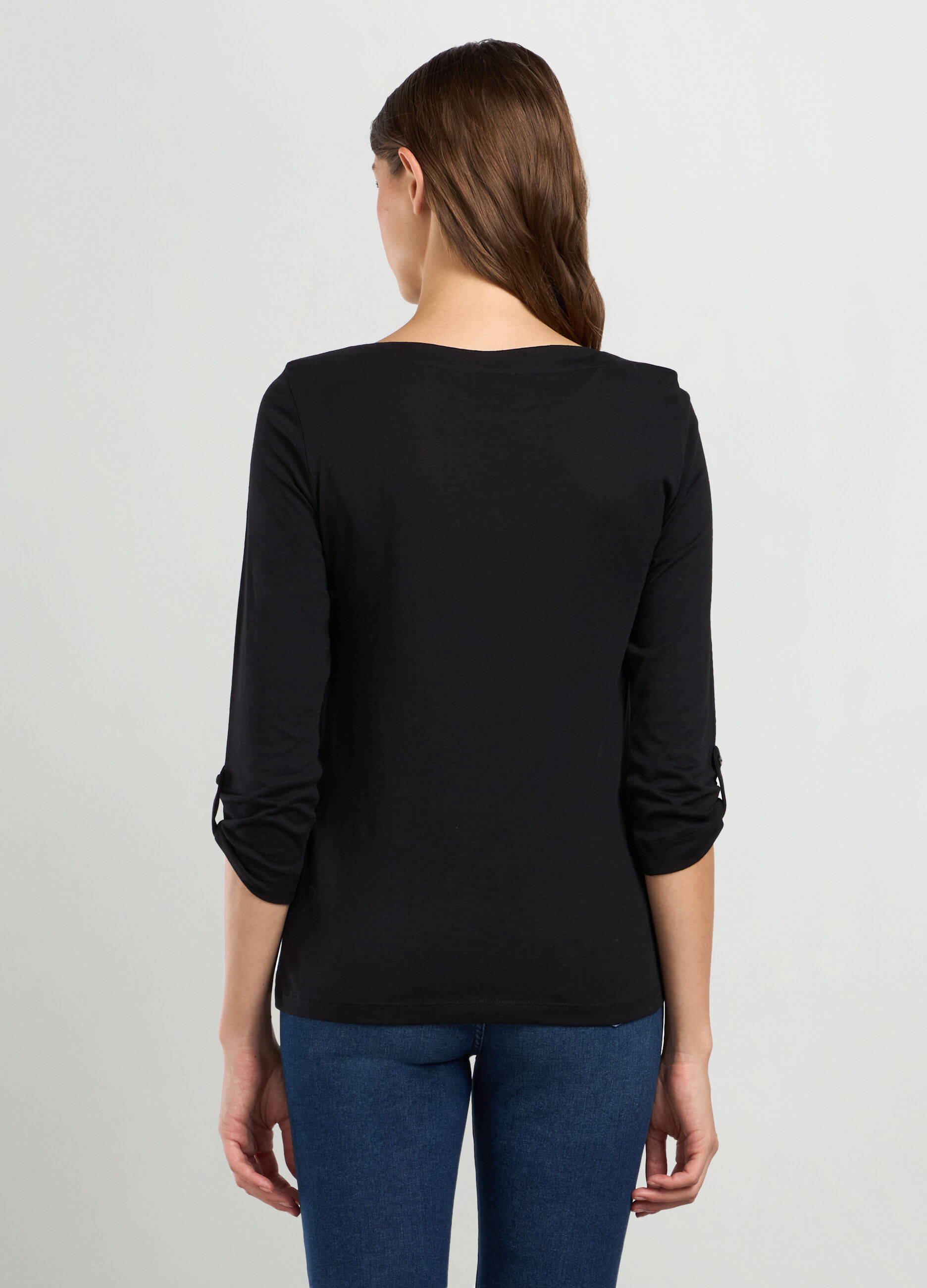 T-shirt in jersey slub donna_1