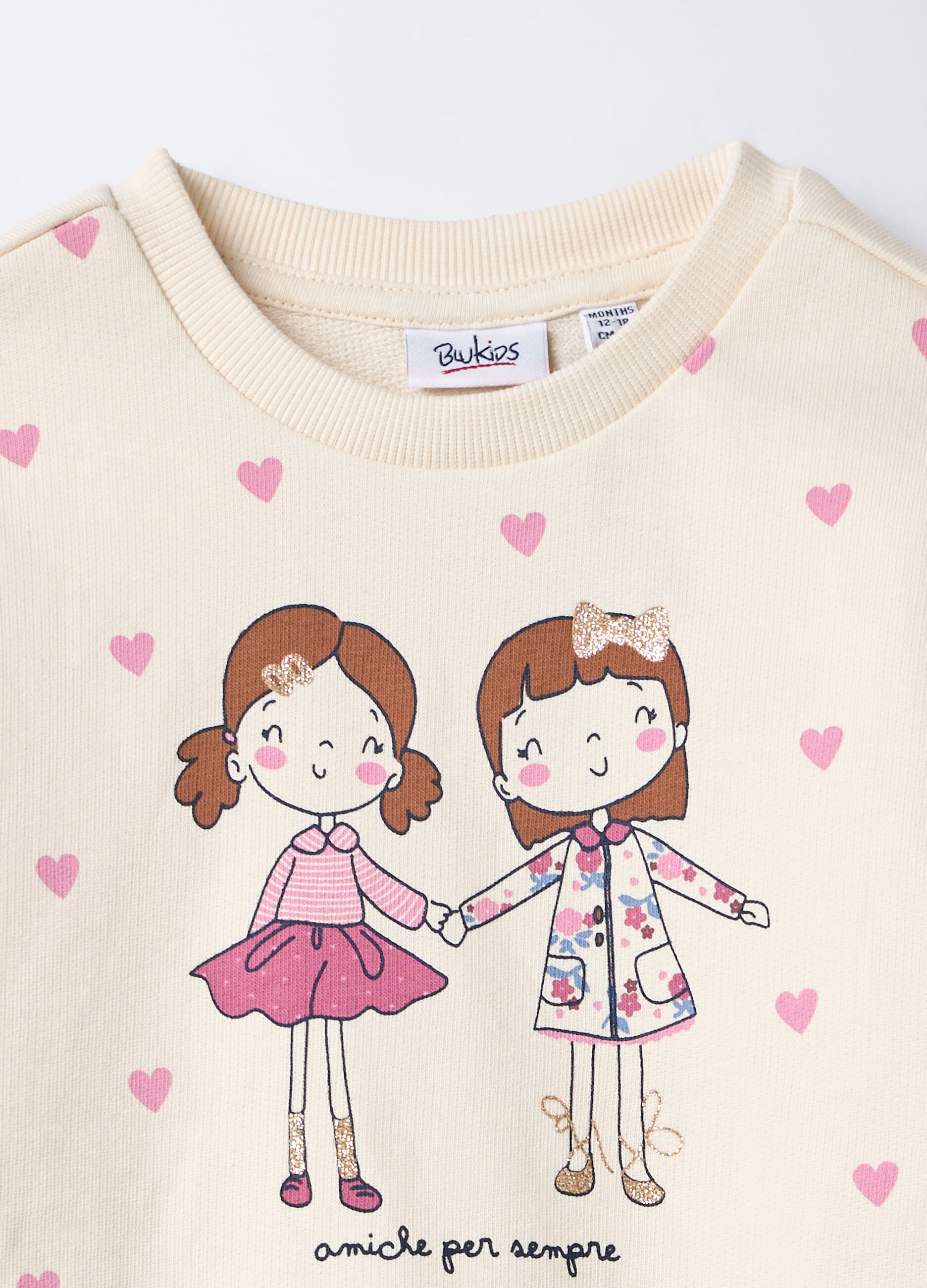 Jogging set in puro cotone garzato bimba_2