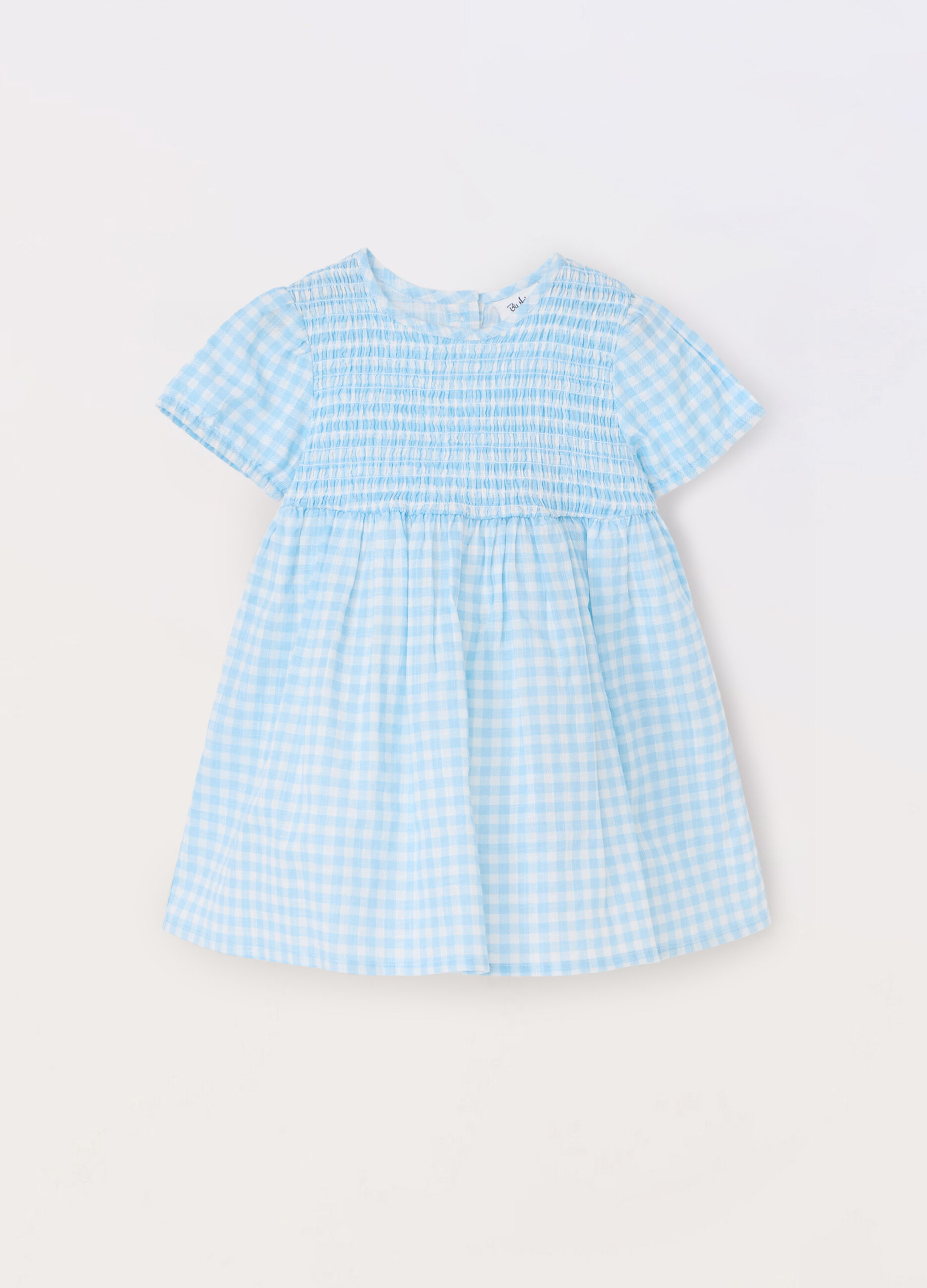 Vestito a quadri in puro cotone IANA neonata