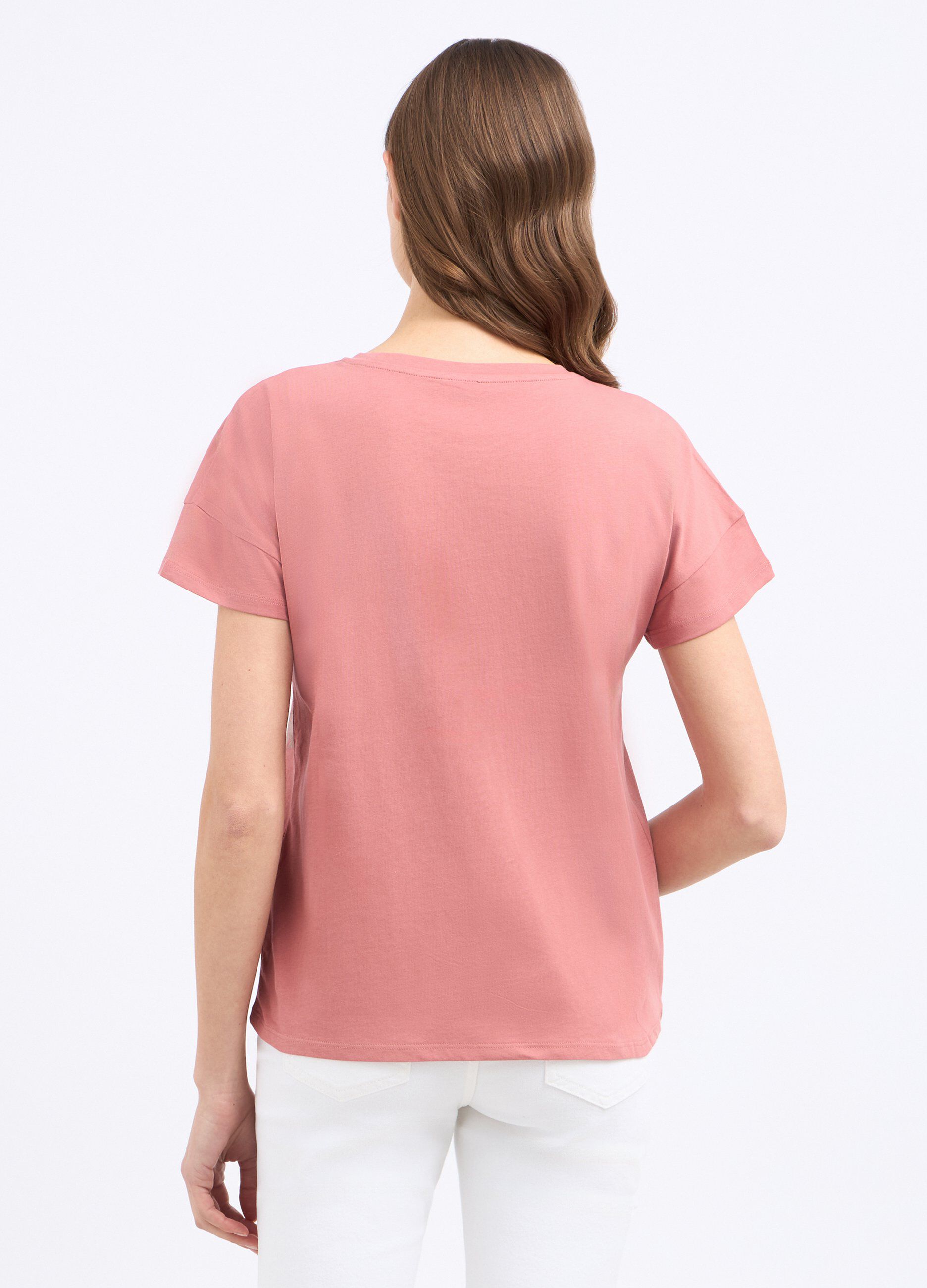 T-shirt in puro cotone con nodo donna_1