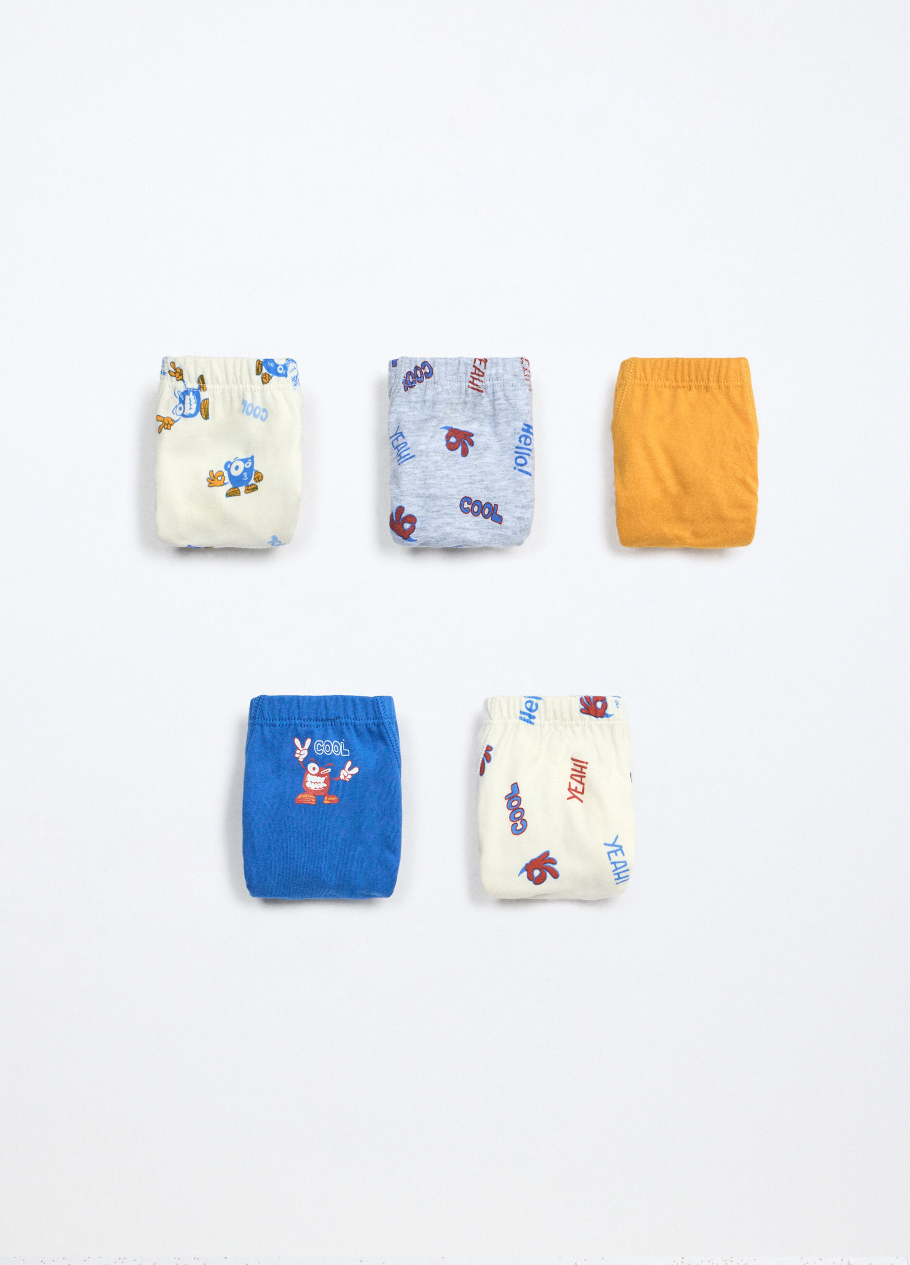 Pack 5 slip in jersey di puro cotone bambino_0