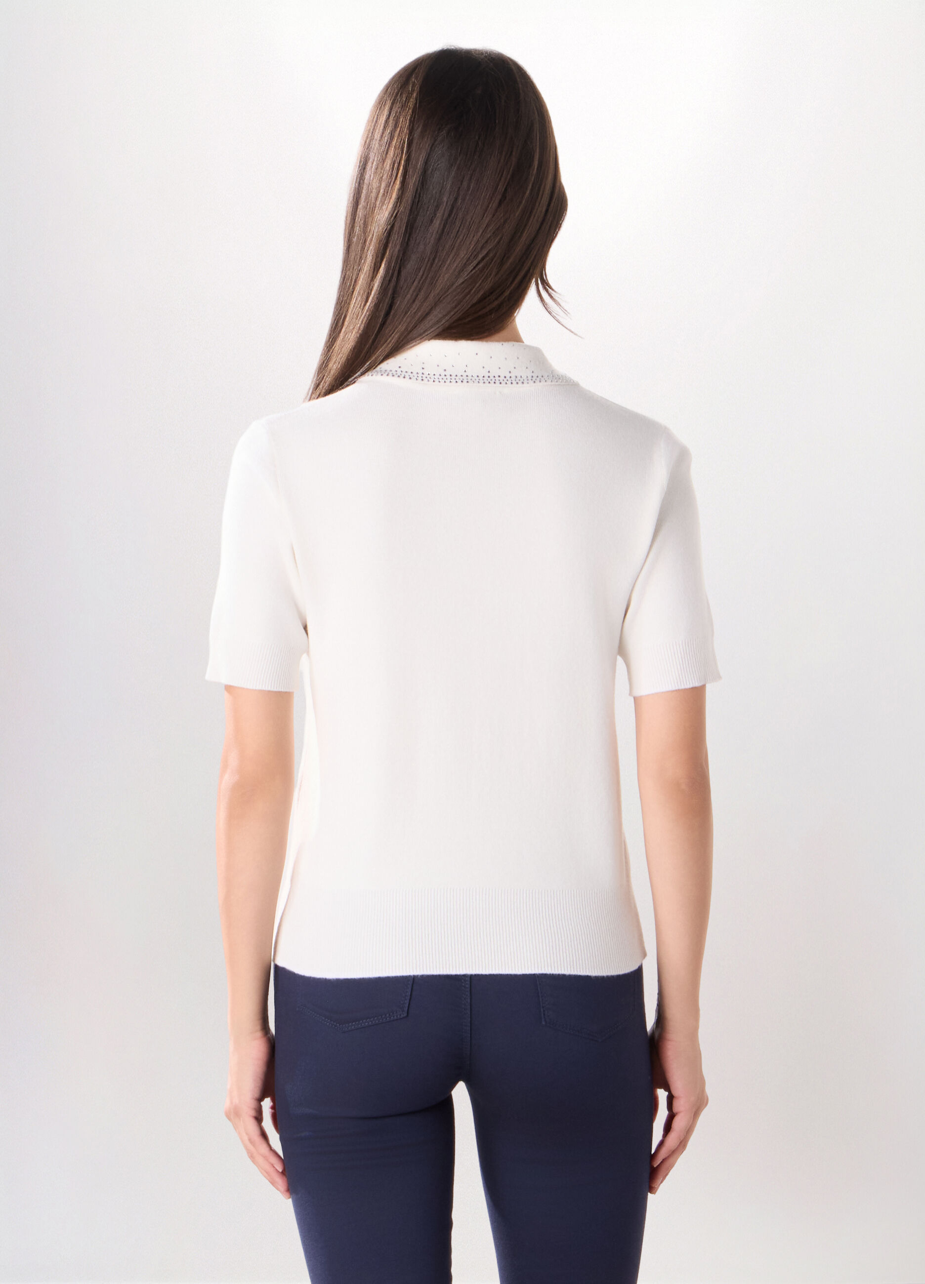 Polo tricot misto viscosa donna_1