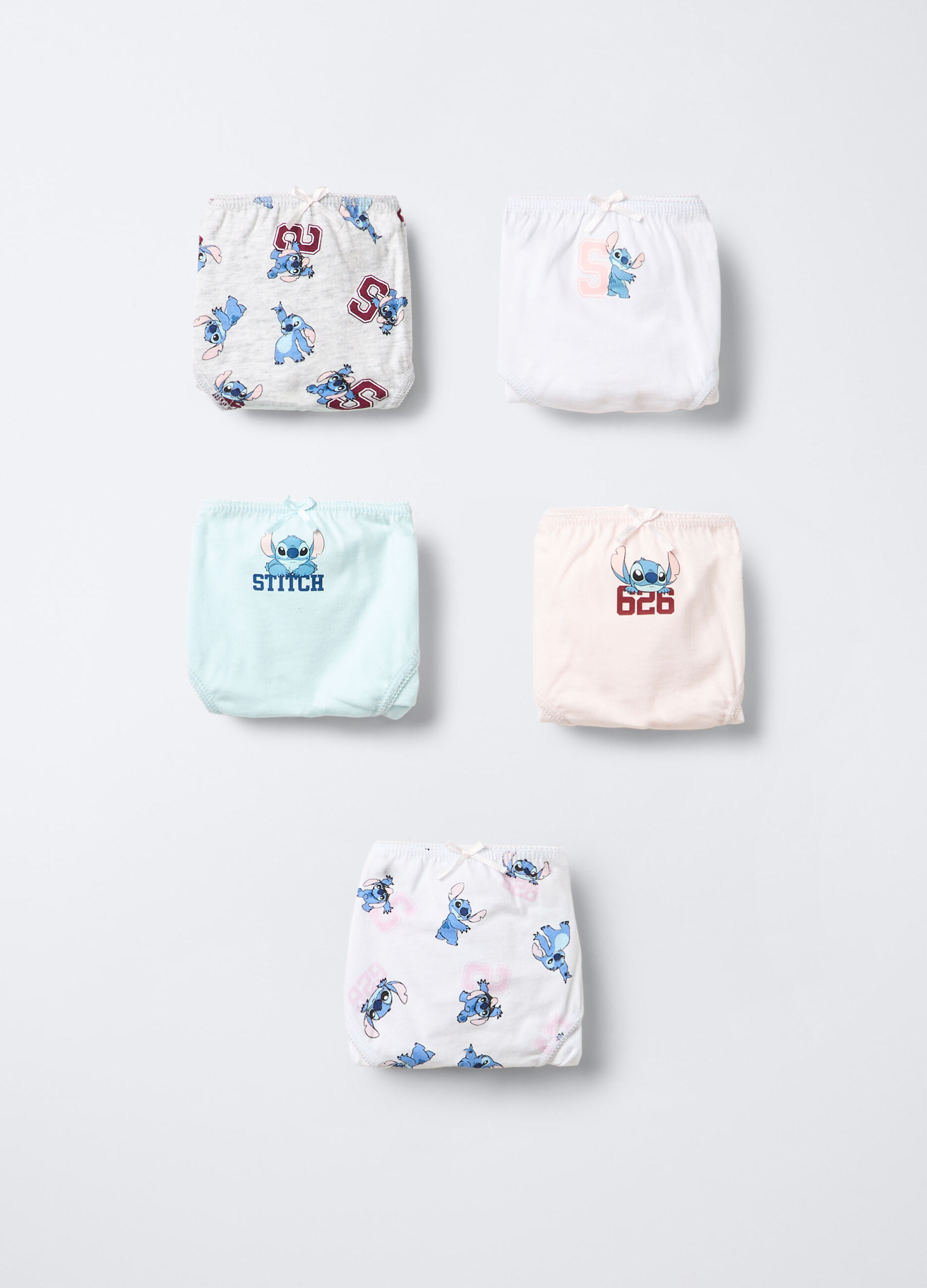 Pack 5 slip Disney in jersey di puro cotone bambina_0