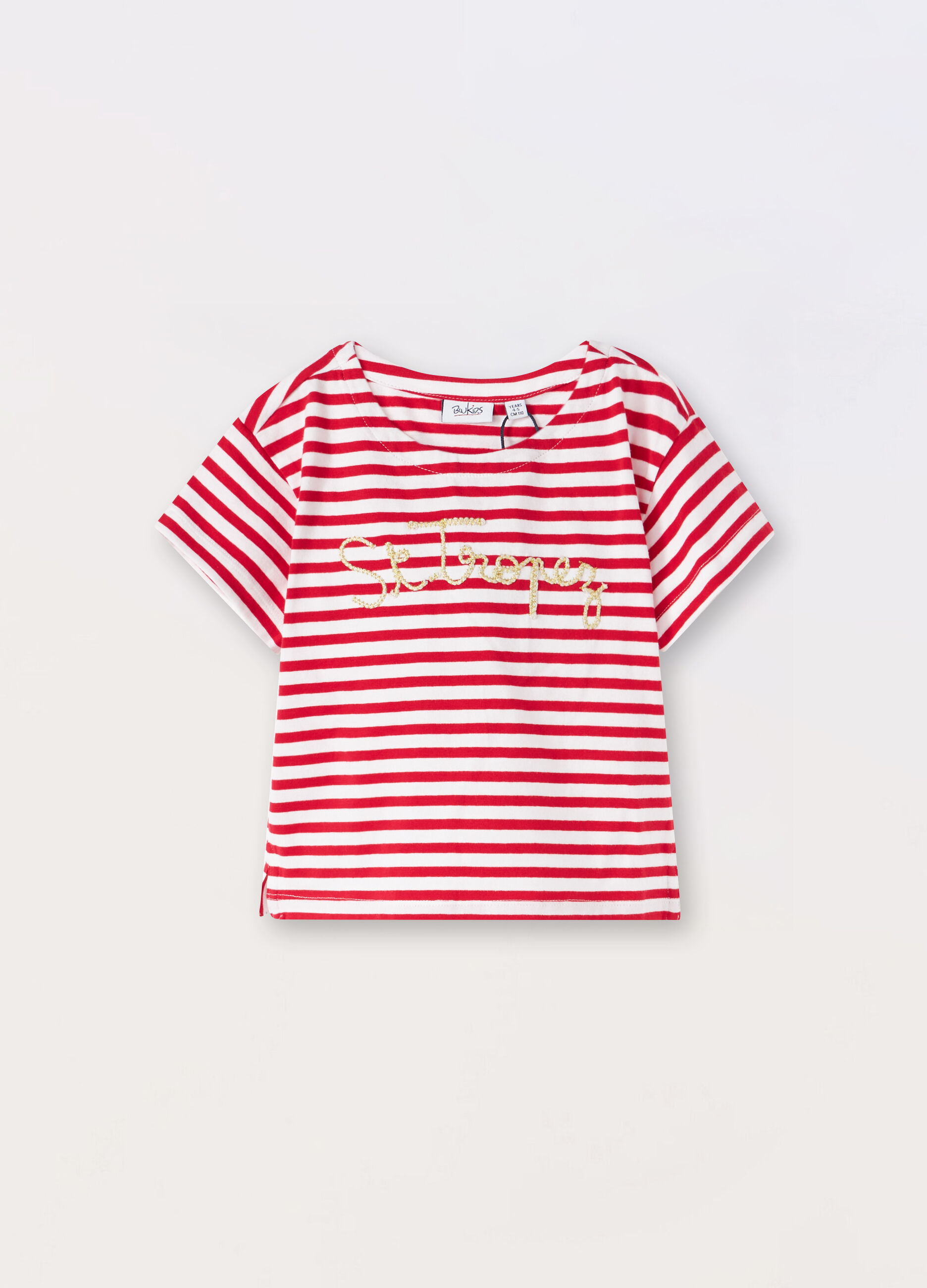 T-shirt in jersey di cotone stretch bambina_0