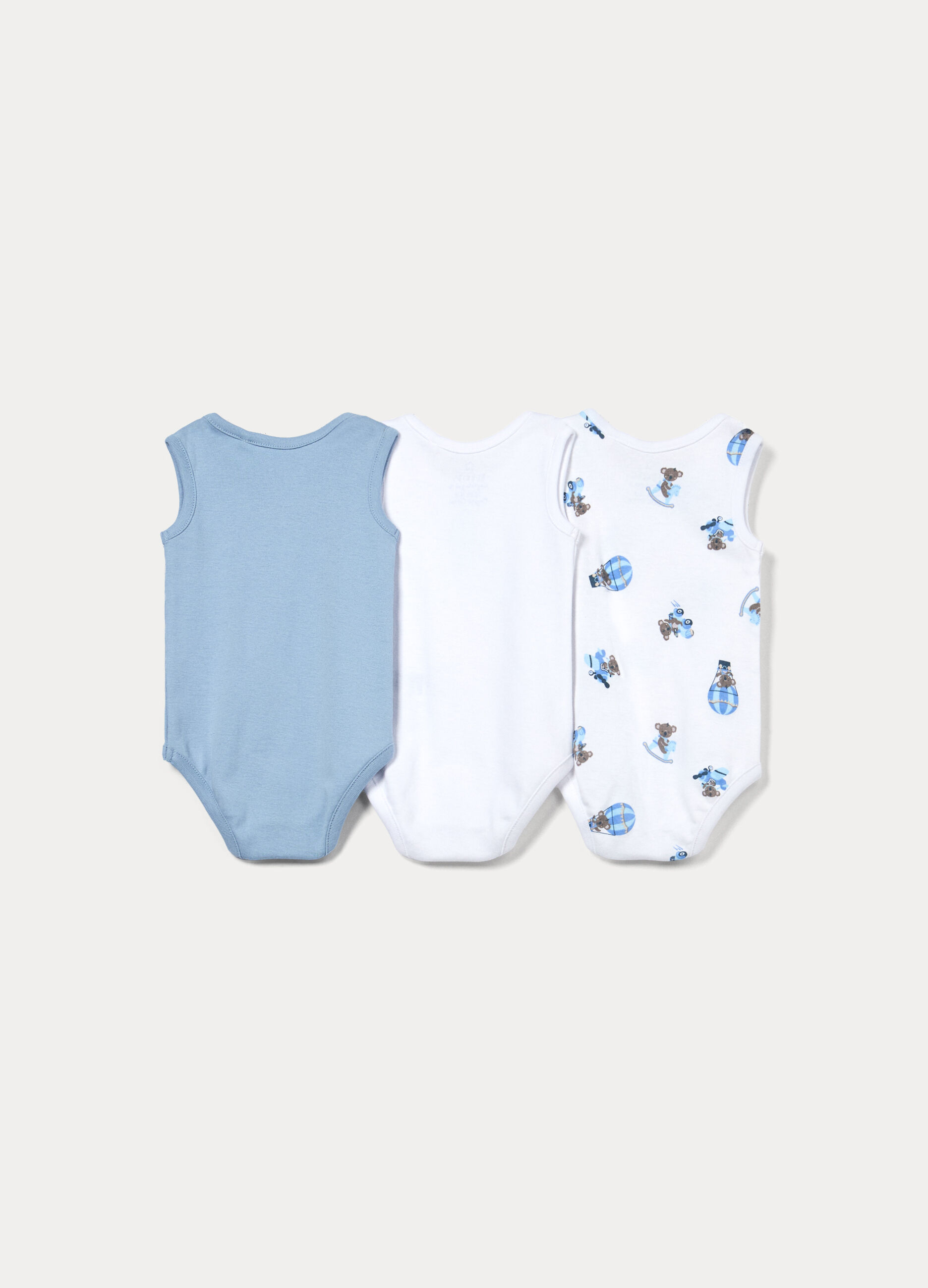 Pack 3 body in costina di puro cotone _1