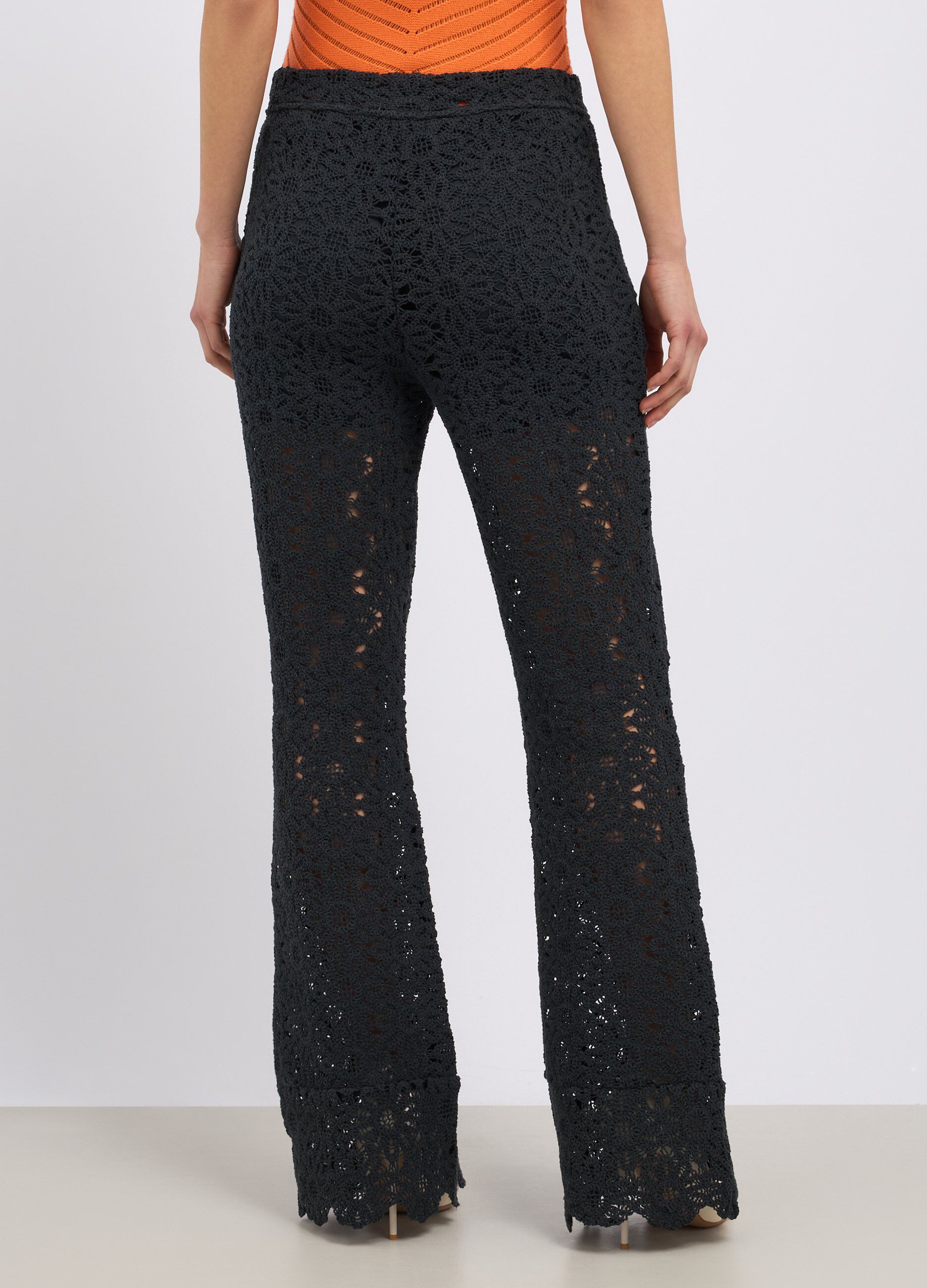 Pantaloni in maglia di misto cotone donna_1
