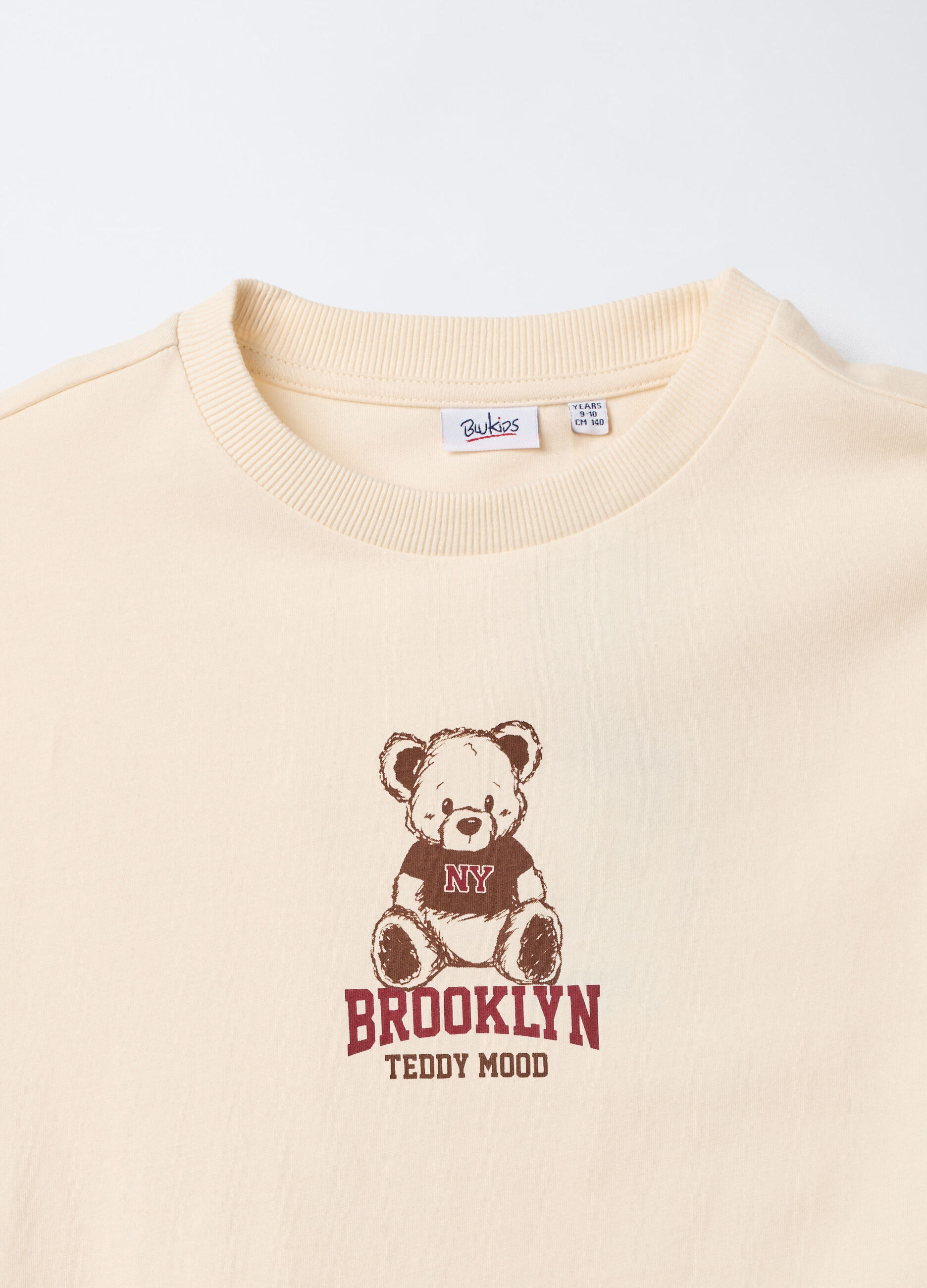 T-shirt girocollo in jersey di puro cotone ragazza_2