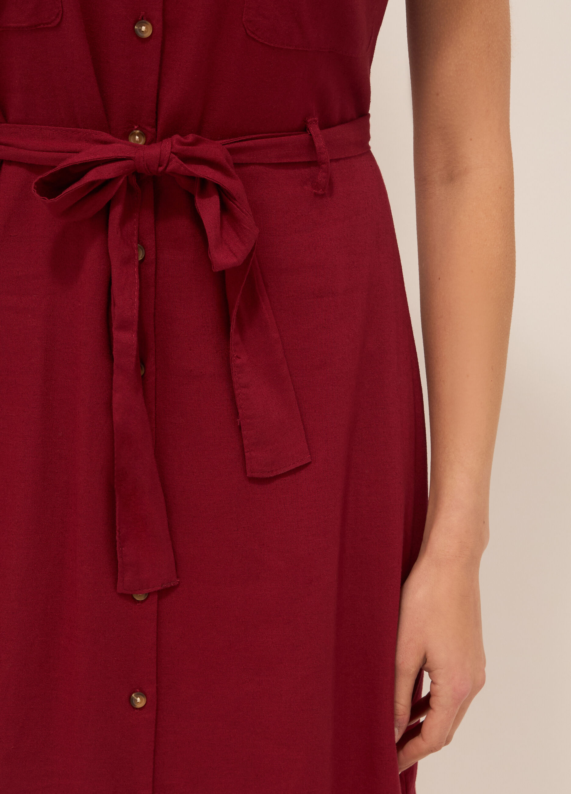 Abito lungo misto lino donna_2