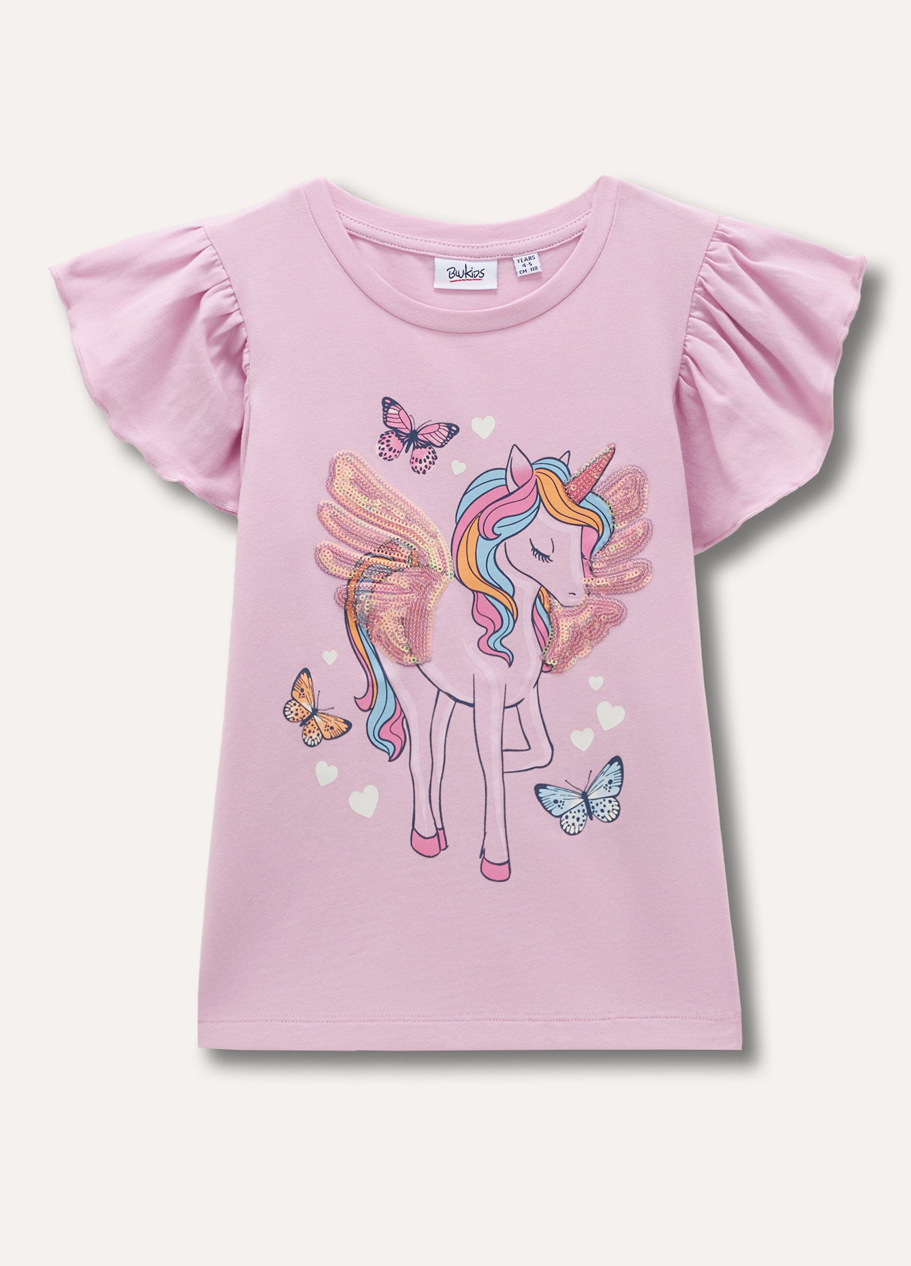 T-shirt con maniche ad aletta bambina_0