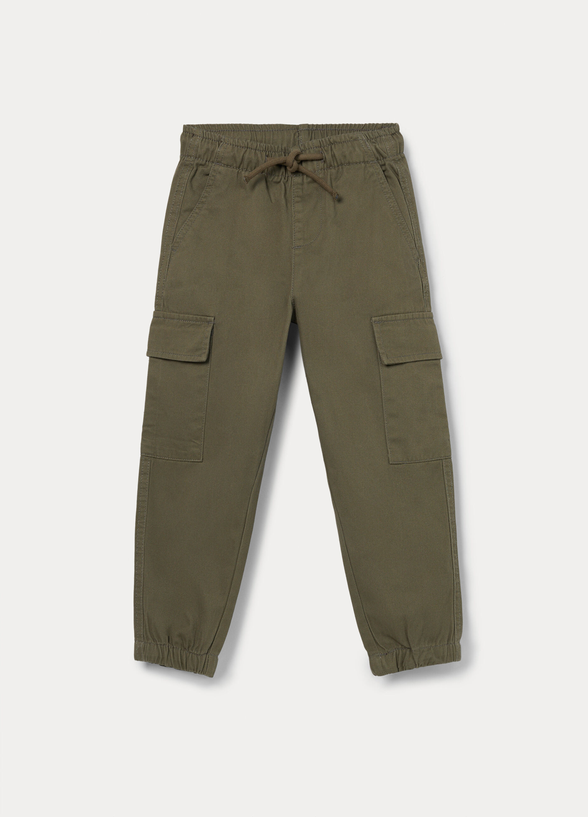 Pantaloni chino cargo in puro cotone bambino_0