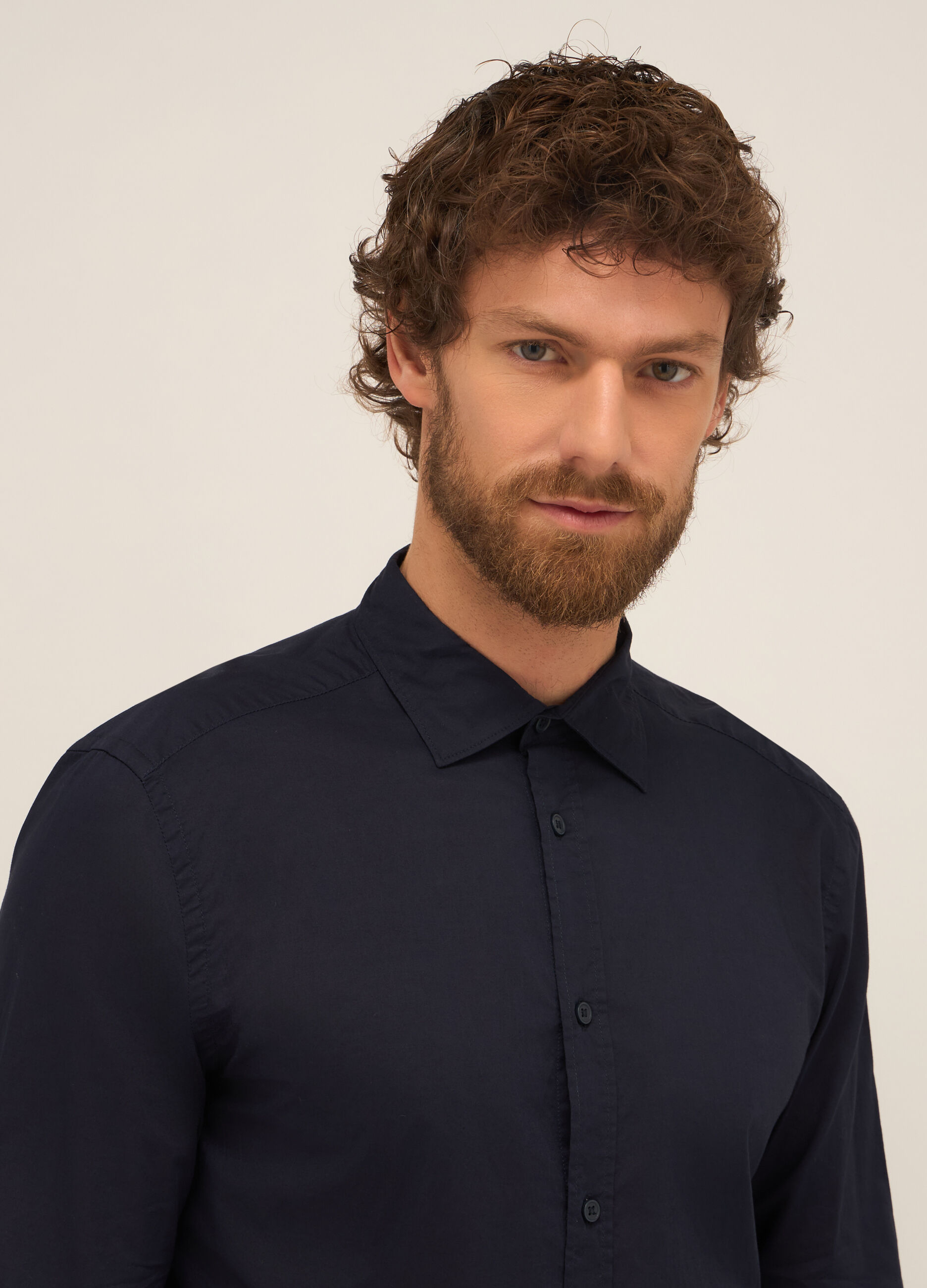 Camicia regular fit in puro cotone uomo