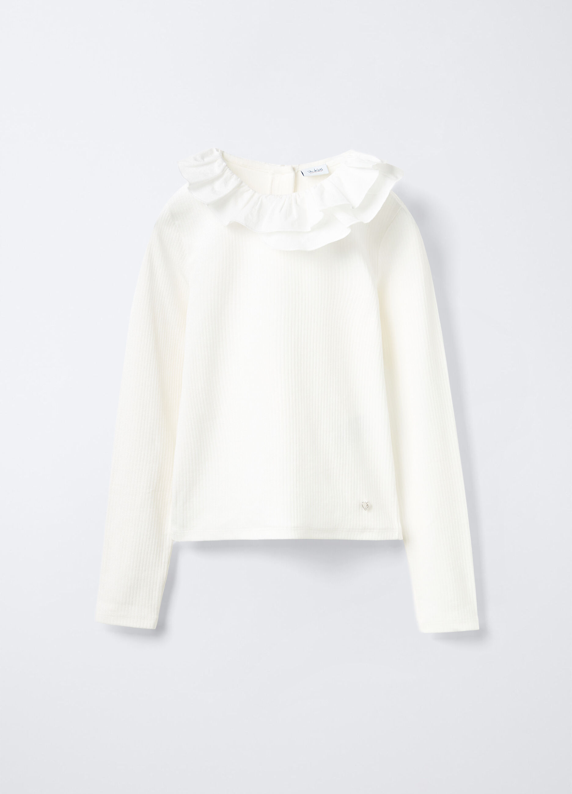 T-shirt in costina di cotone stretch Fit Slim bambina_0
