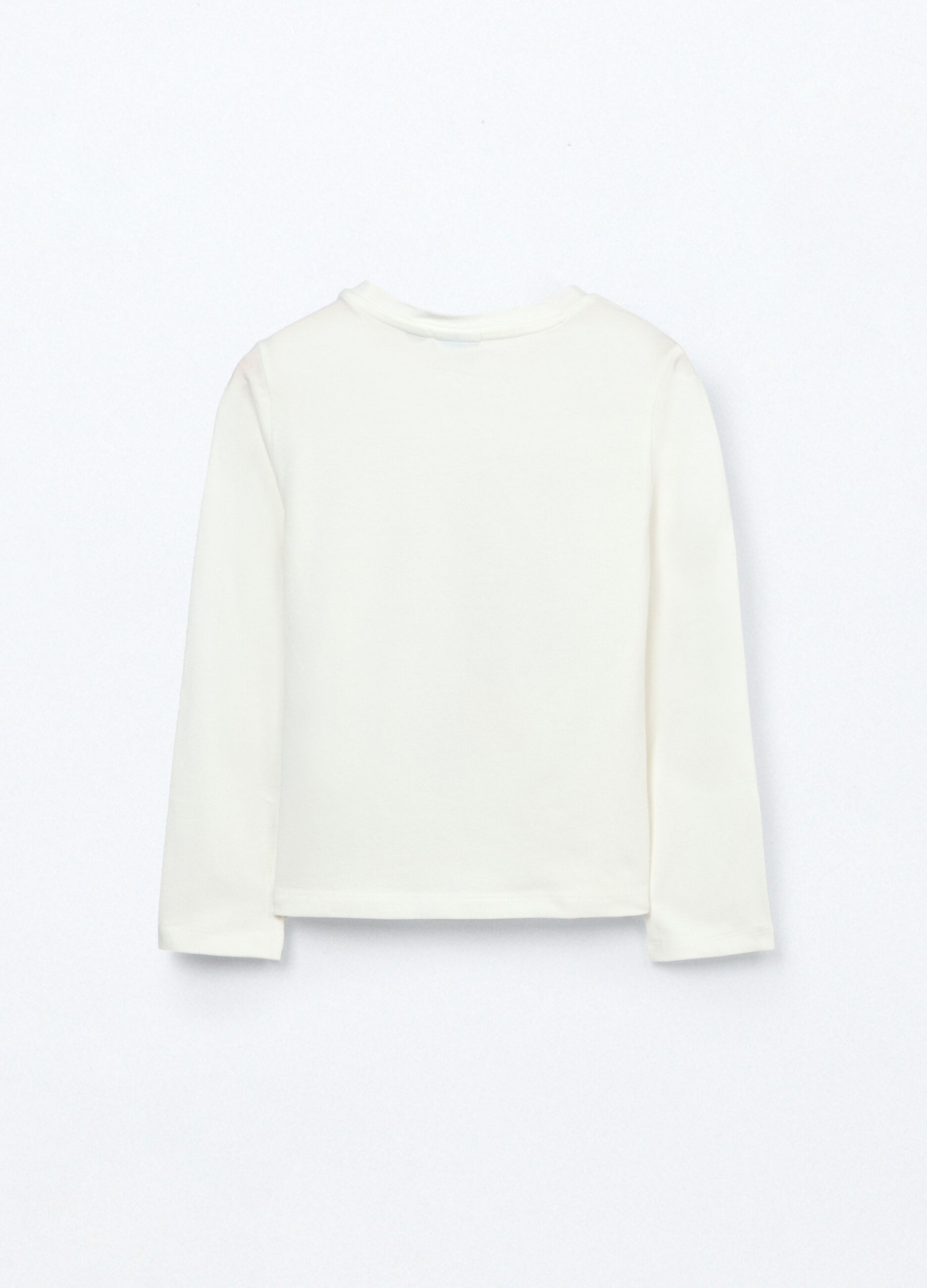 T-shirt in jersey di cotone stretch bambina_1