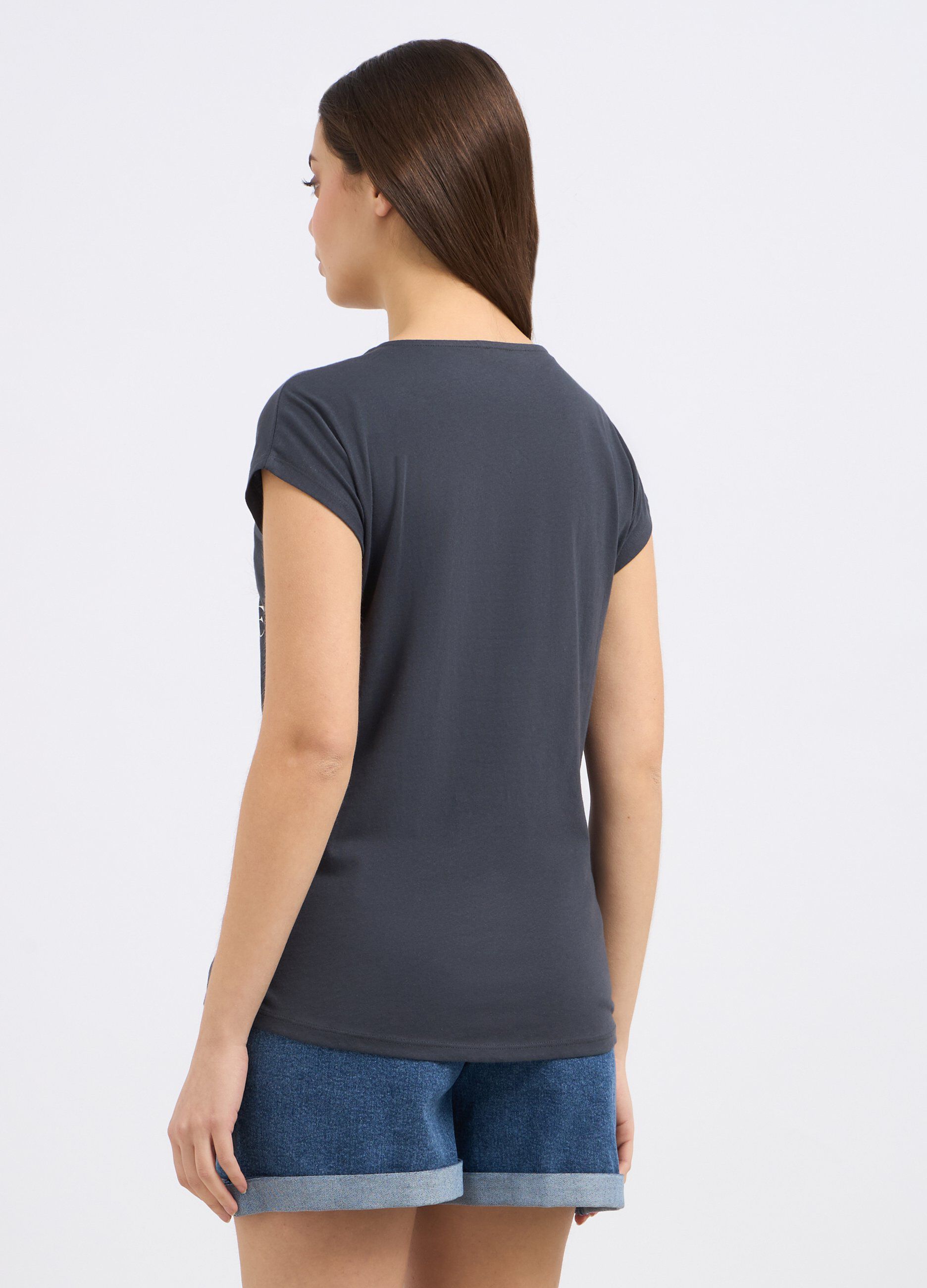 T-shirt in puro cotone con stampa donna_1
