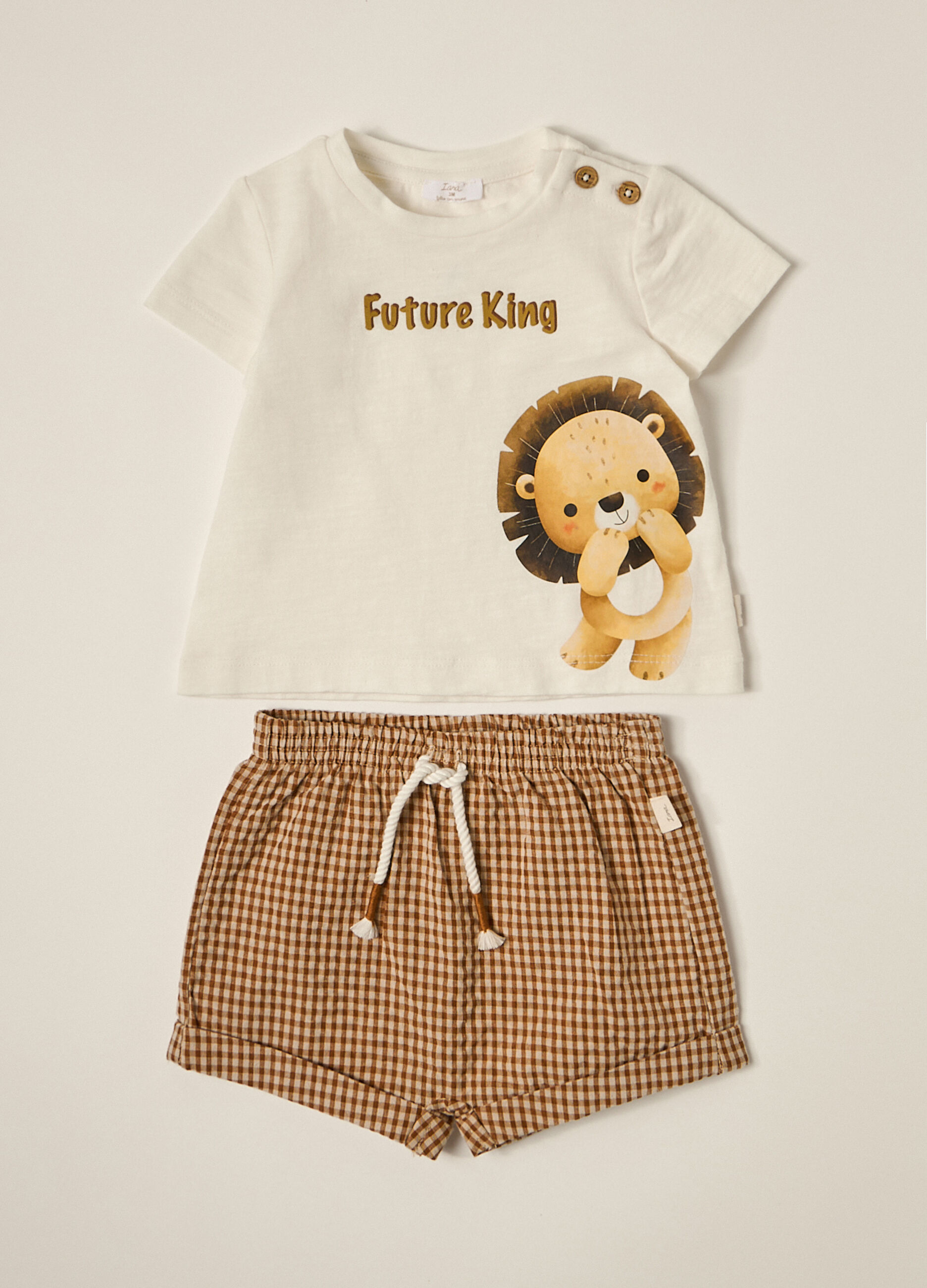 Set t-shirt e shorts in cotone stretch IANA neonato
