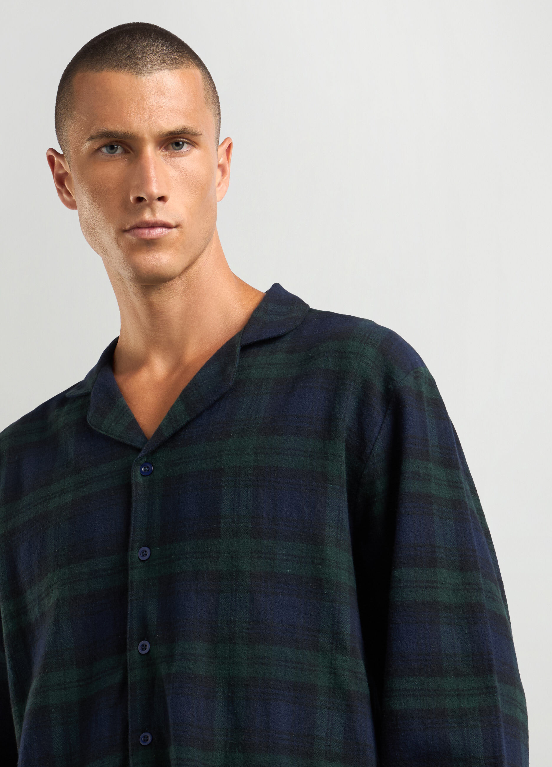 Set pigiama in flanella a quadri uomo_2