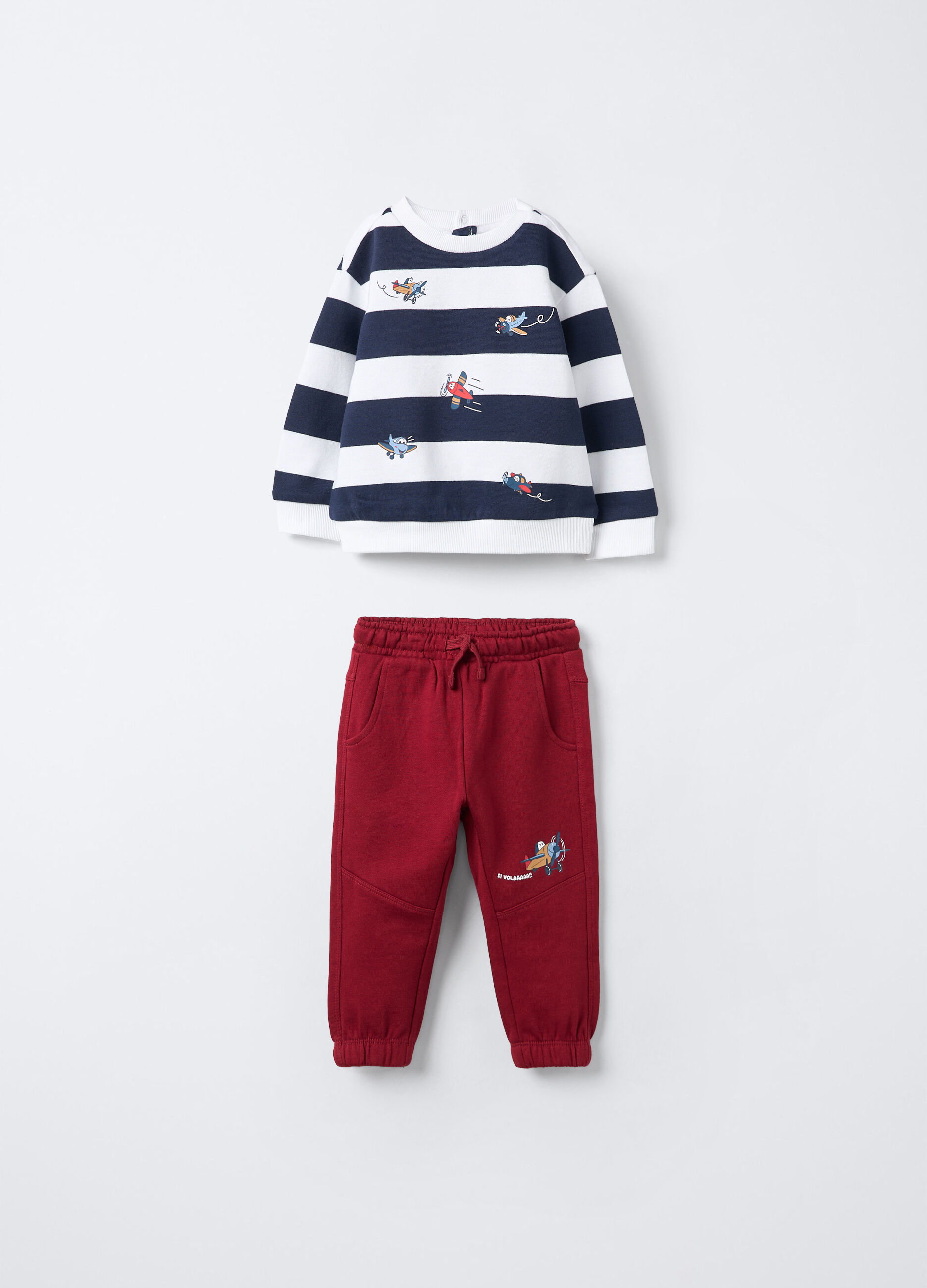 Jogging set in puro cotone garzato bimbo_0
