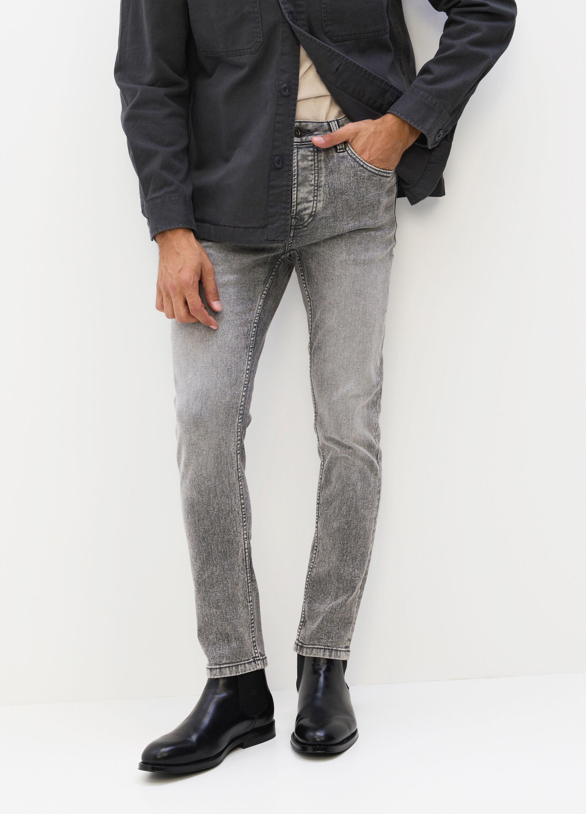 Jeans skinny fit in denim stretch uomo